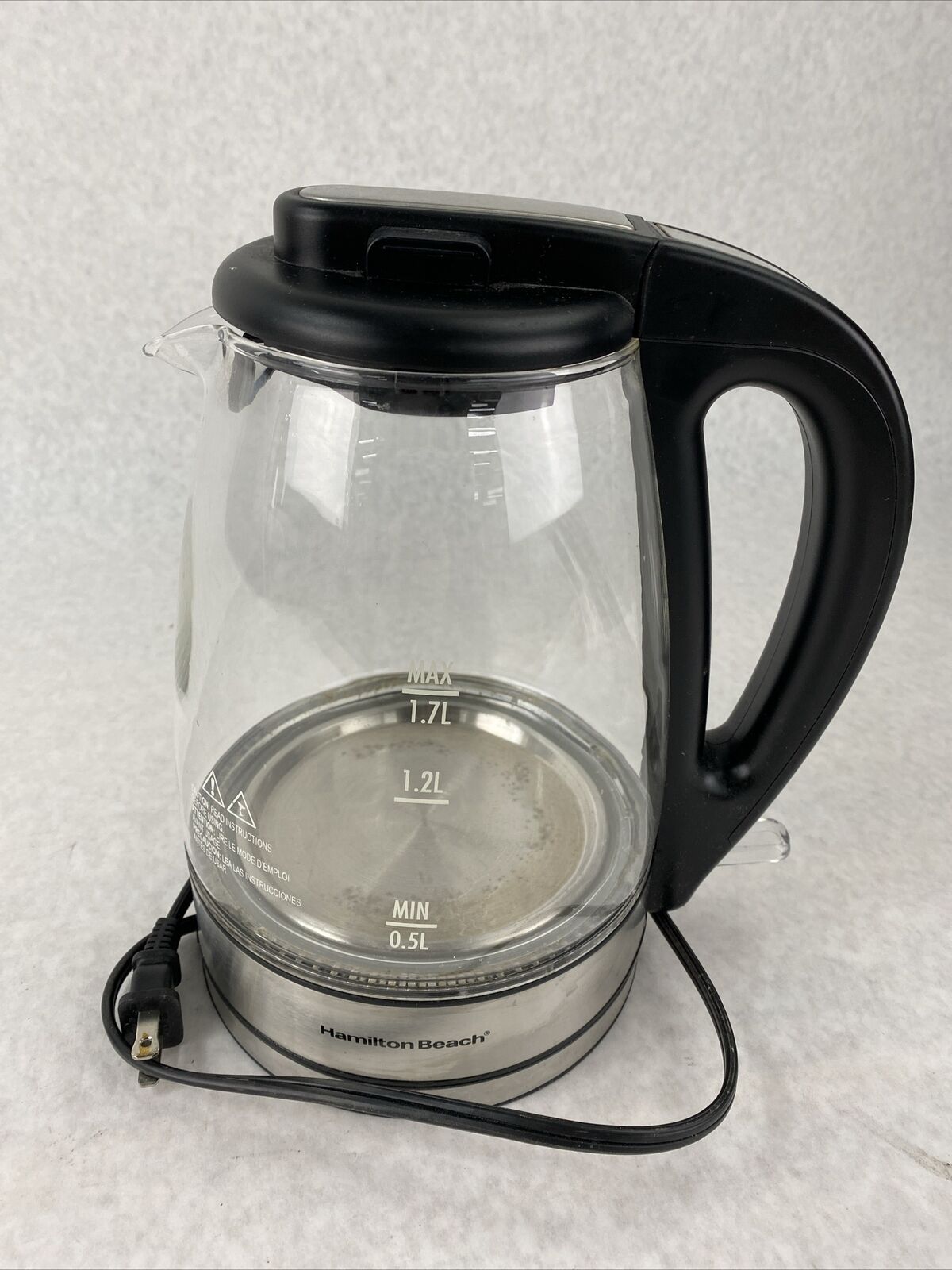 Hamilton beach 40865 cheap glass electric kettle