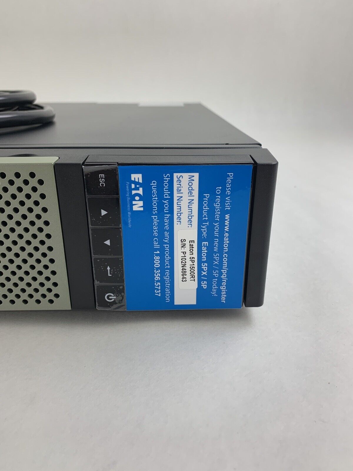 Eaton 5P1500RT 5p 1500VA UPS 125V - 50/60Hz 12A  2U Tower and Rack New Open Box