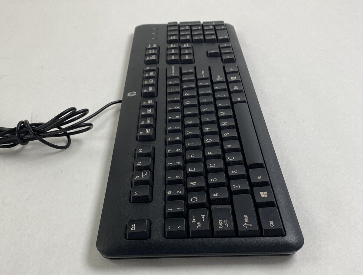 HP Model SK-2025 HP P/N: 672647-003 USB Wired Keyboard Tested