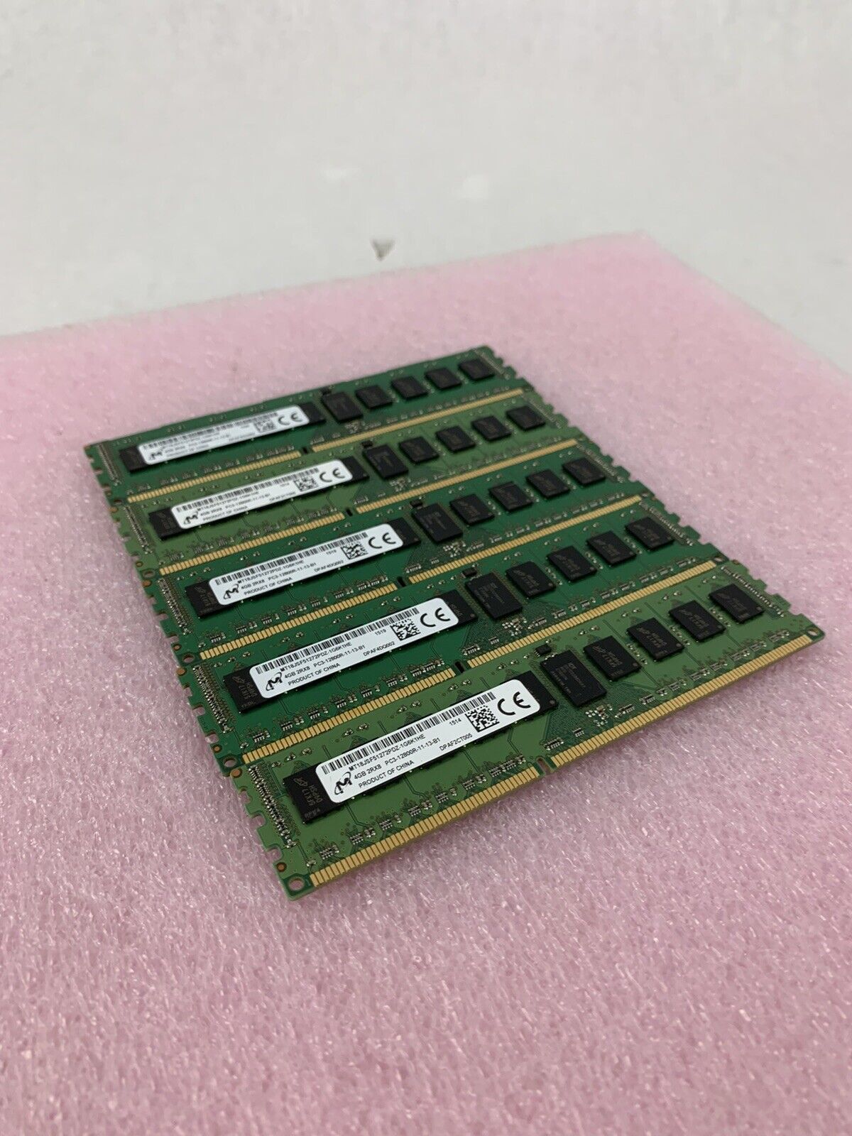 LOT OF 5 MT18JSF51272PDZ-1G6K1HF 4GB PC3-12800R-11-13-B1 2Rx8