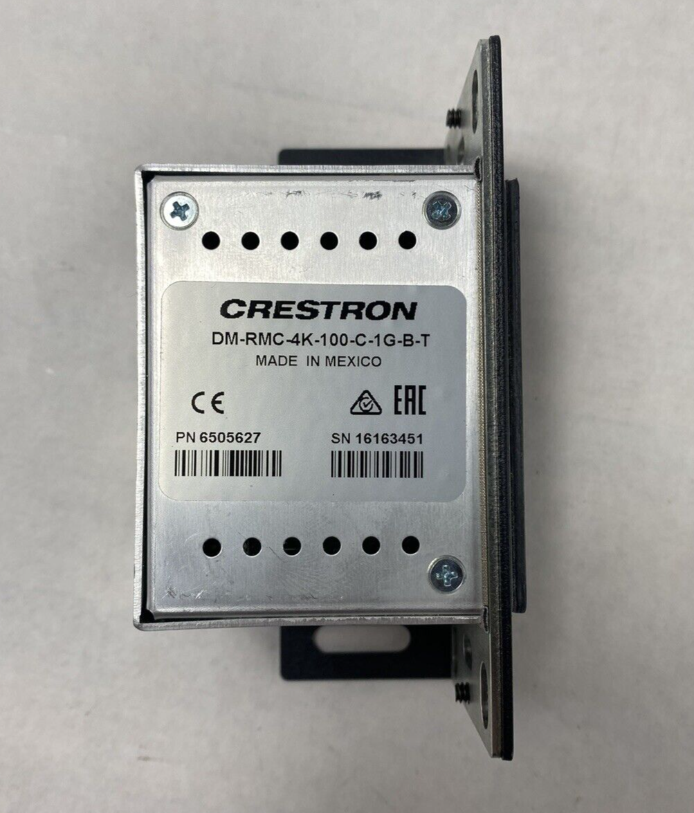 Crestron DM-RMC-4K-100-C-1G-B-T HDMI Wall Plate Power Tested No AC Adapter