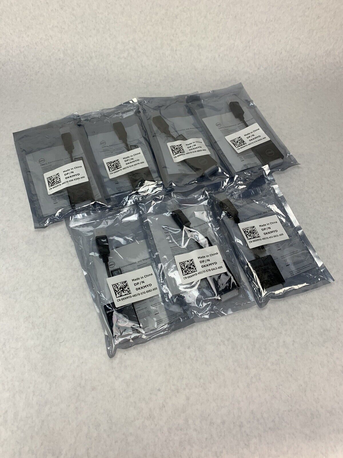 Lot 7 Genuine Dell Display Port To DVI Video Adapter DP/N OKKMYD