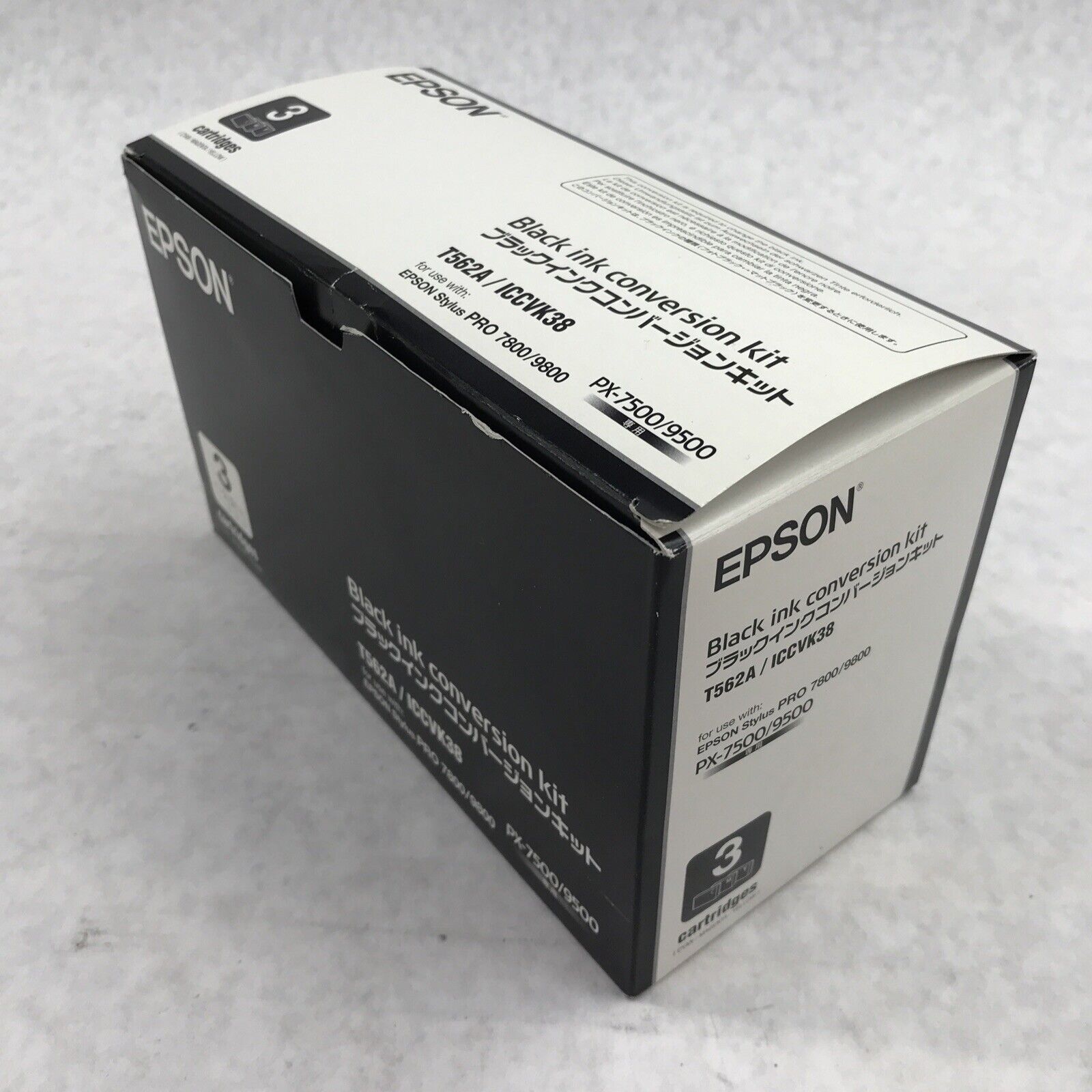 Epson T5652A ICCVK38 PX-7500/9500 Black Ink Conversion Kit 3 Cartridges