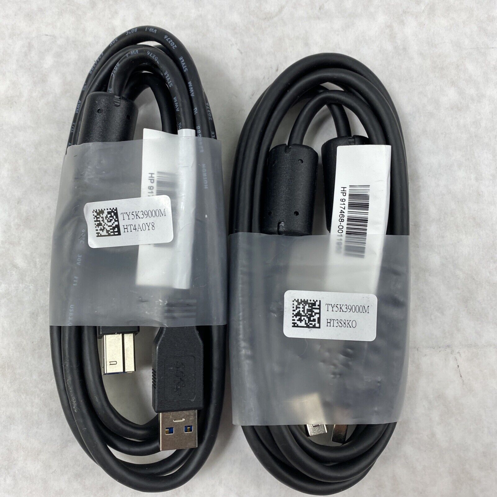 HP 917468 SS USB 3.0 Cable A-Male to B-Male 6ft Black (Lot of 4)