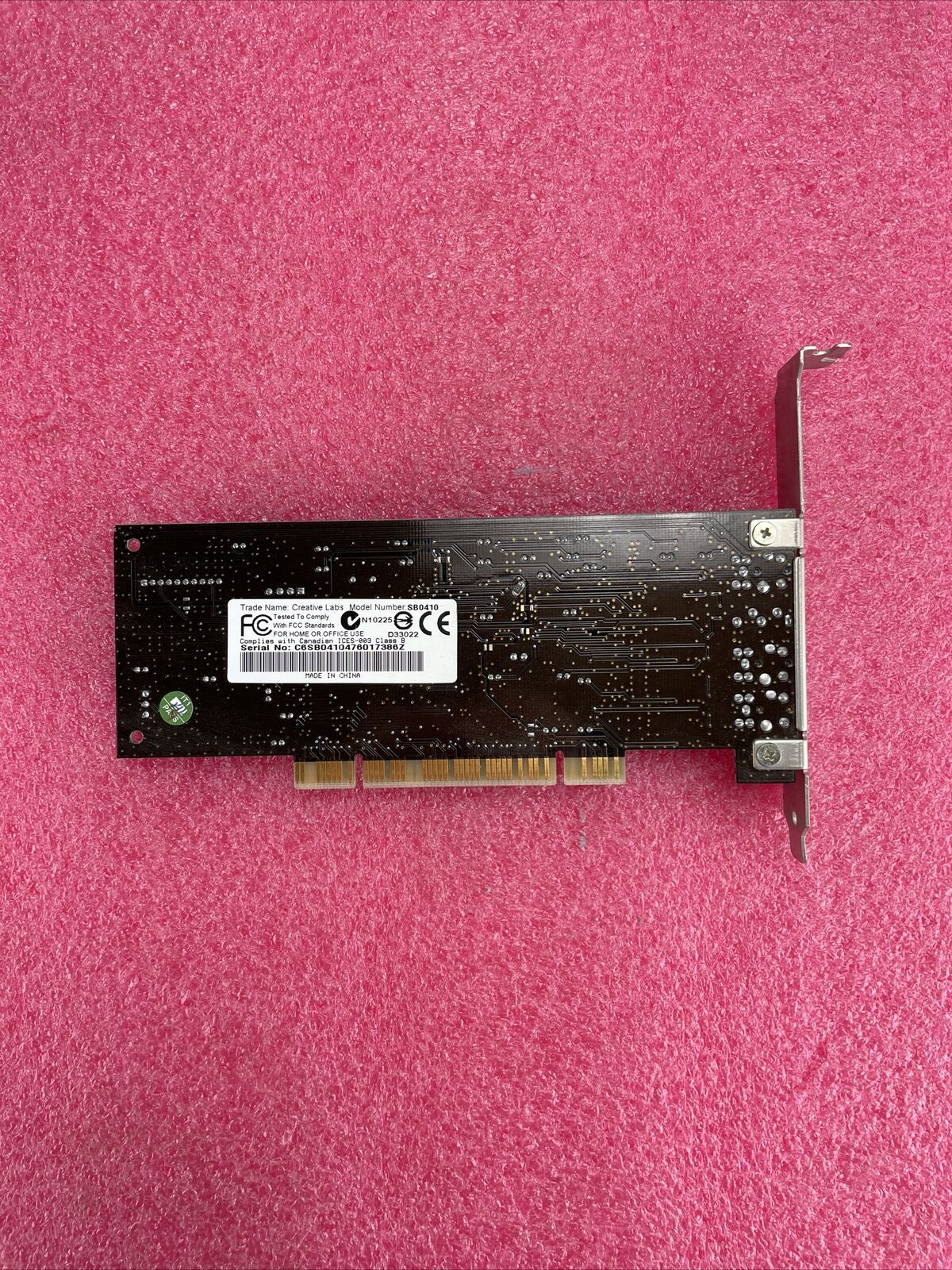 Creative Labs Sound Blaster SB0410 PCI Audio Card