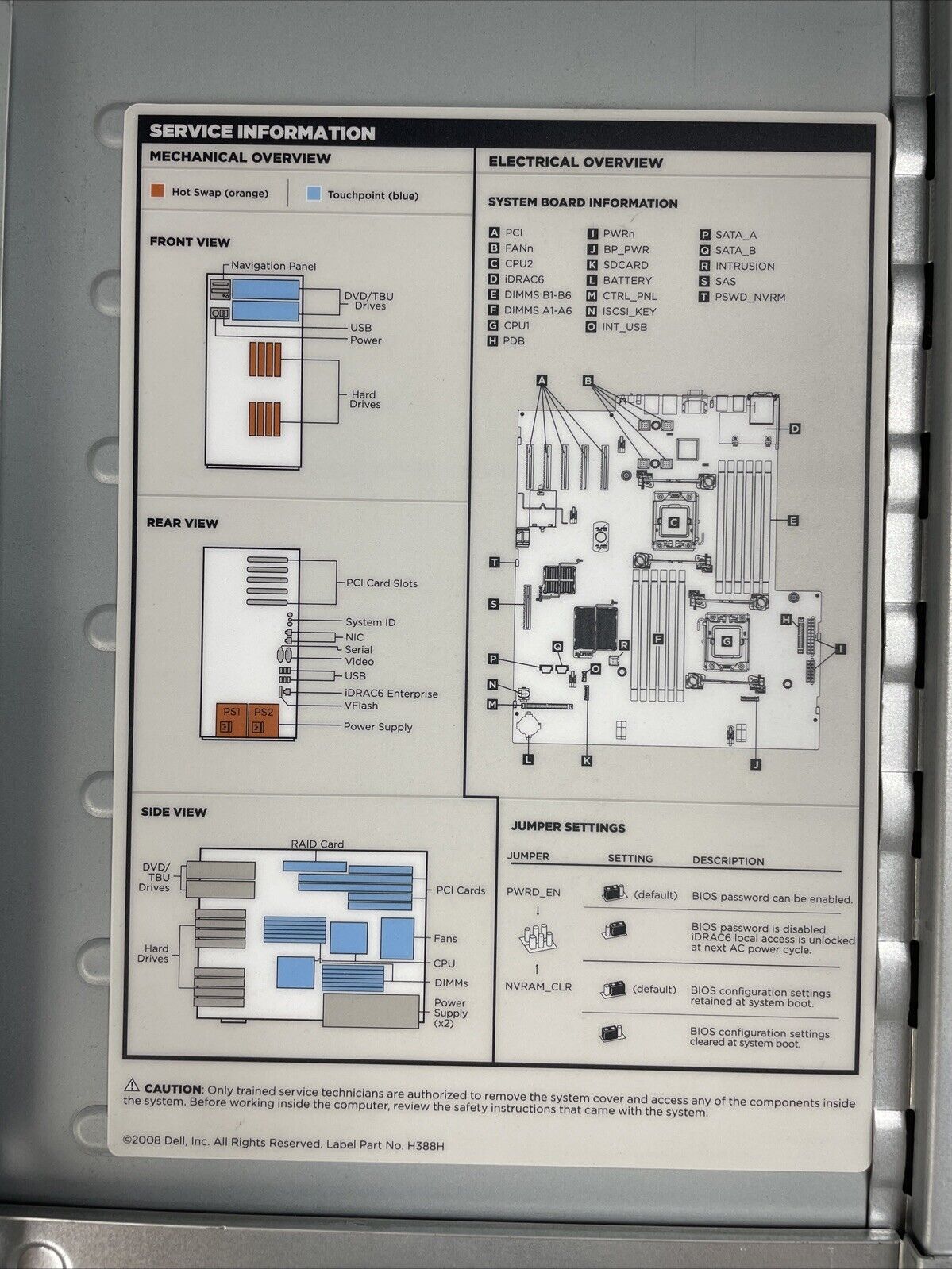 Dell Poweredge T610 Server Intel Xeon E5530 2.4GHz 8GB RAM No HDD No OS