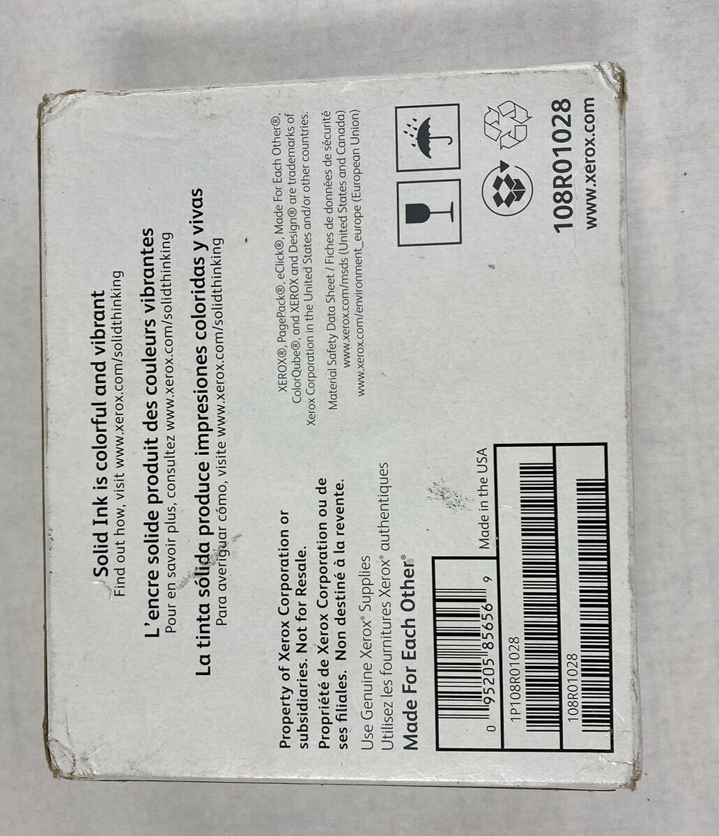 Xerox ColorQube 8900 108R01028 Yellow Metered ColorQube Ink 6 Cartridges New