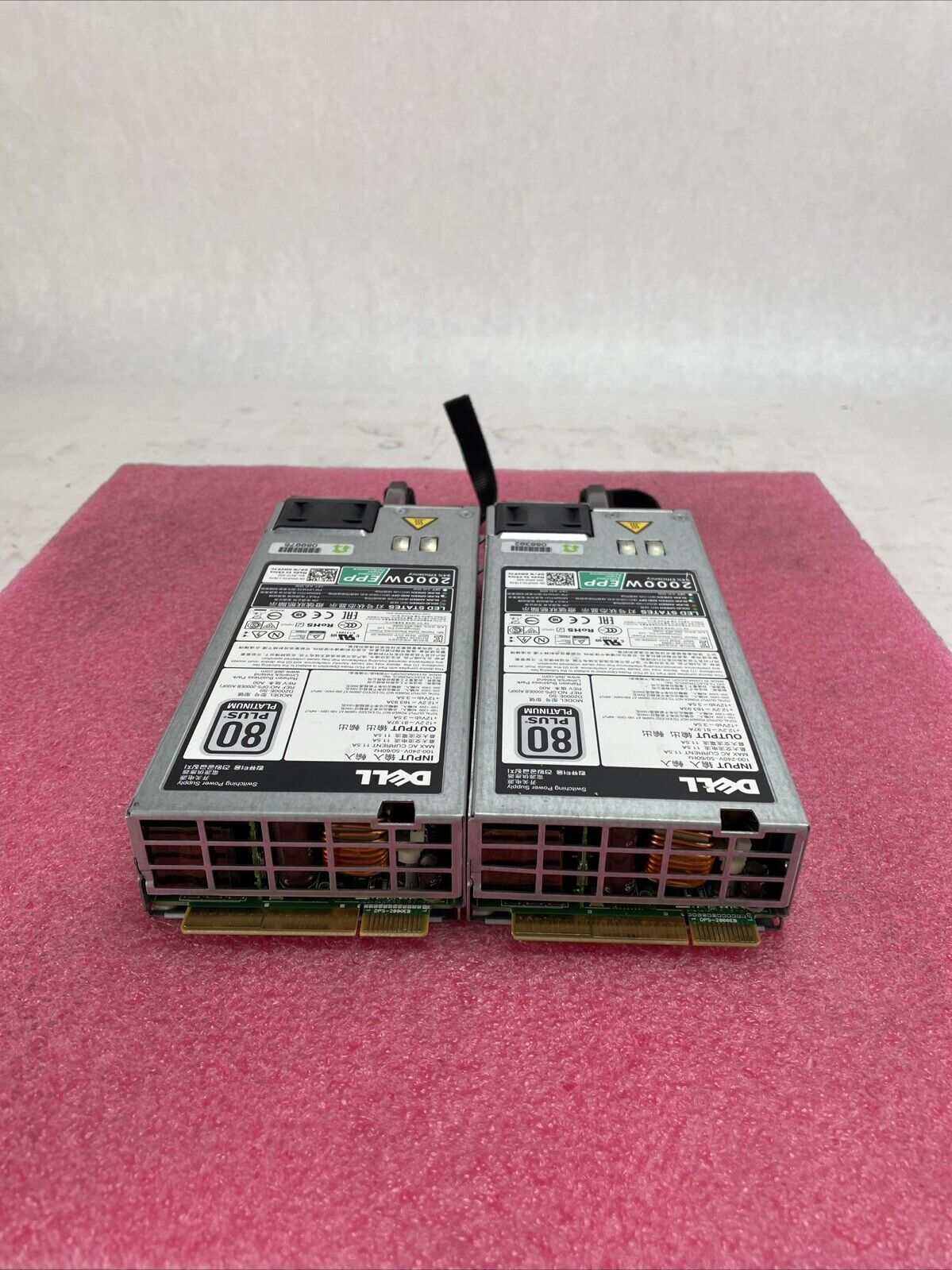 Lot of 2 Dell DMVP7C D2000E-S0 80 Plus Platinum 2000W Switching Power Supply