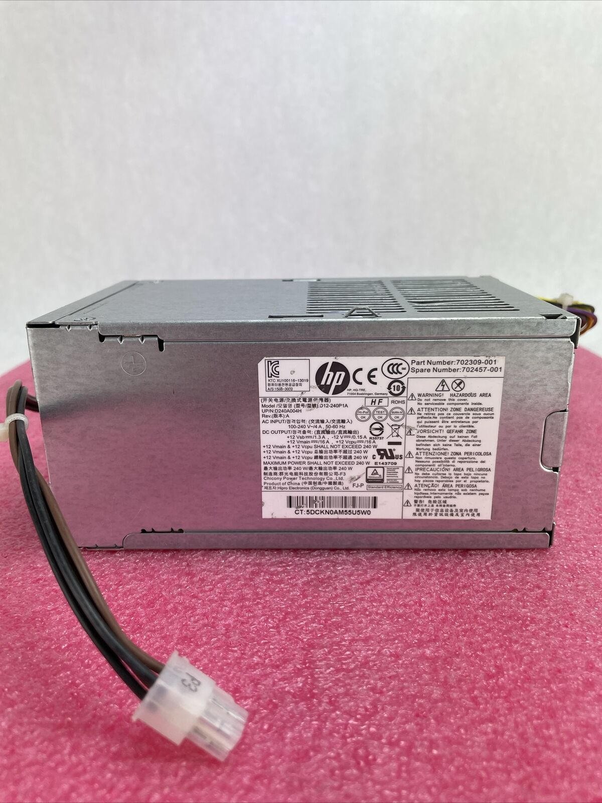 HP D12-240P1A 240W Power Supply HP P/N: 702309-001