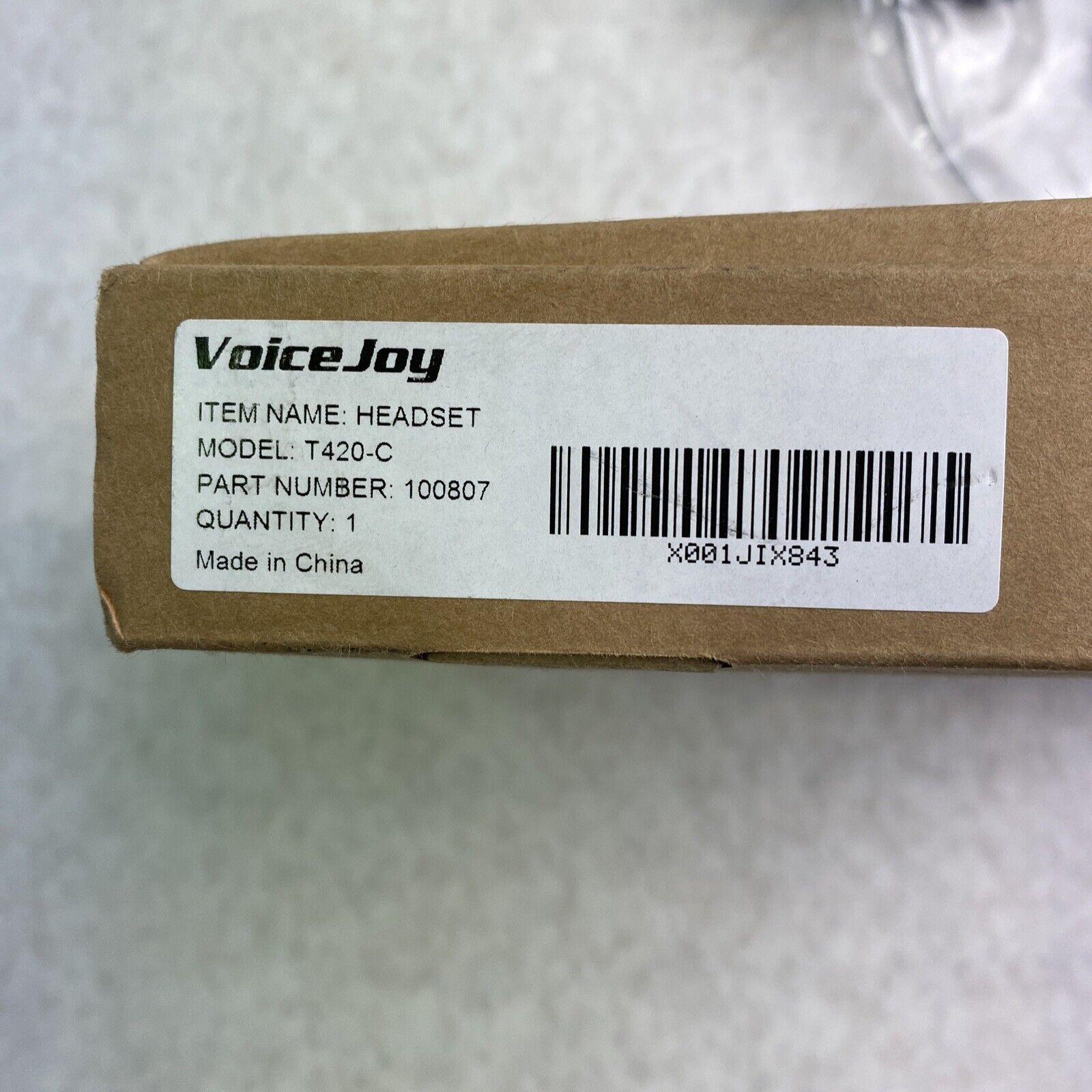 Voicejoy 100807 Call Center RJ-11 Phone Headset T420-C Black