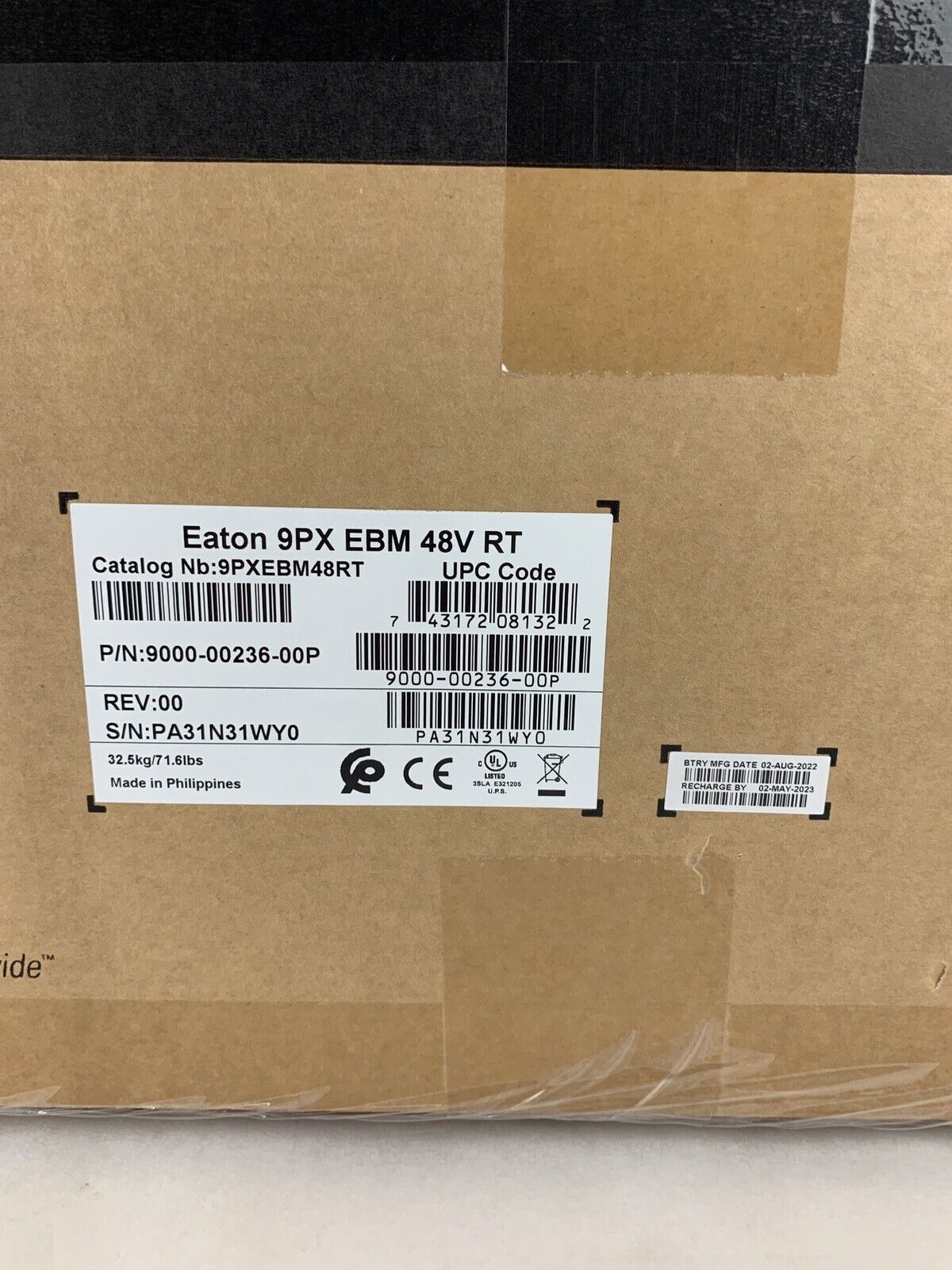 Eaton 9PXEBM48RT 9PX EBM 48V RT Extended Battery Module 9PX1500RT New Box Opened