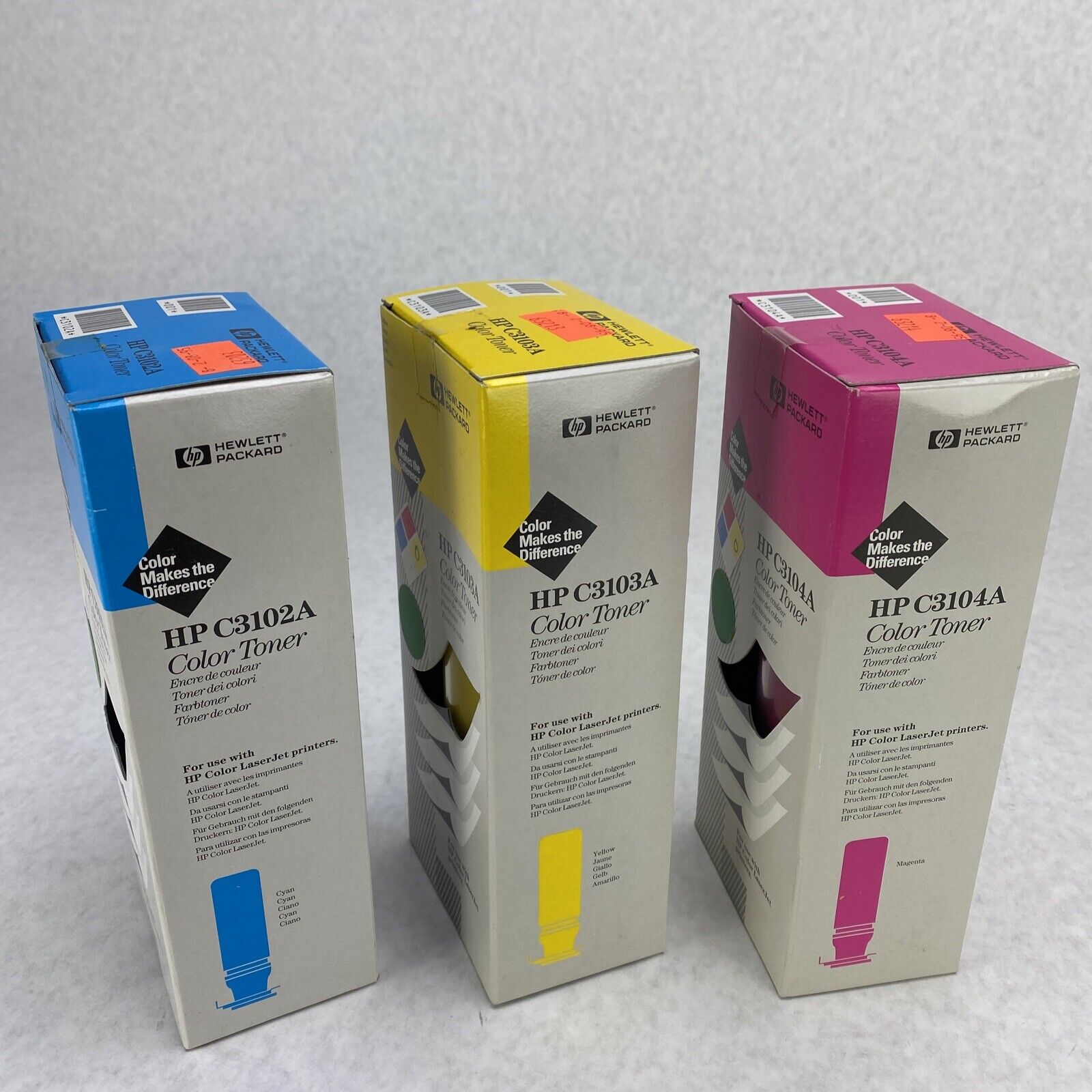 HP C3102A Cyan + C3103A Yellow + C3104A Magenta Color Toner Cartridge LaserJet 5