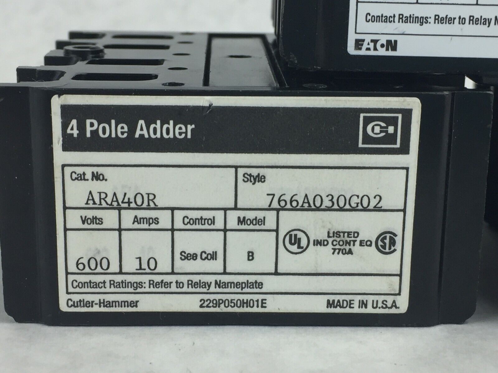 EATON 4 Pole 766A030G03 (Lot of 3)