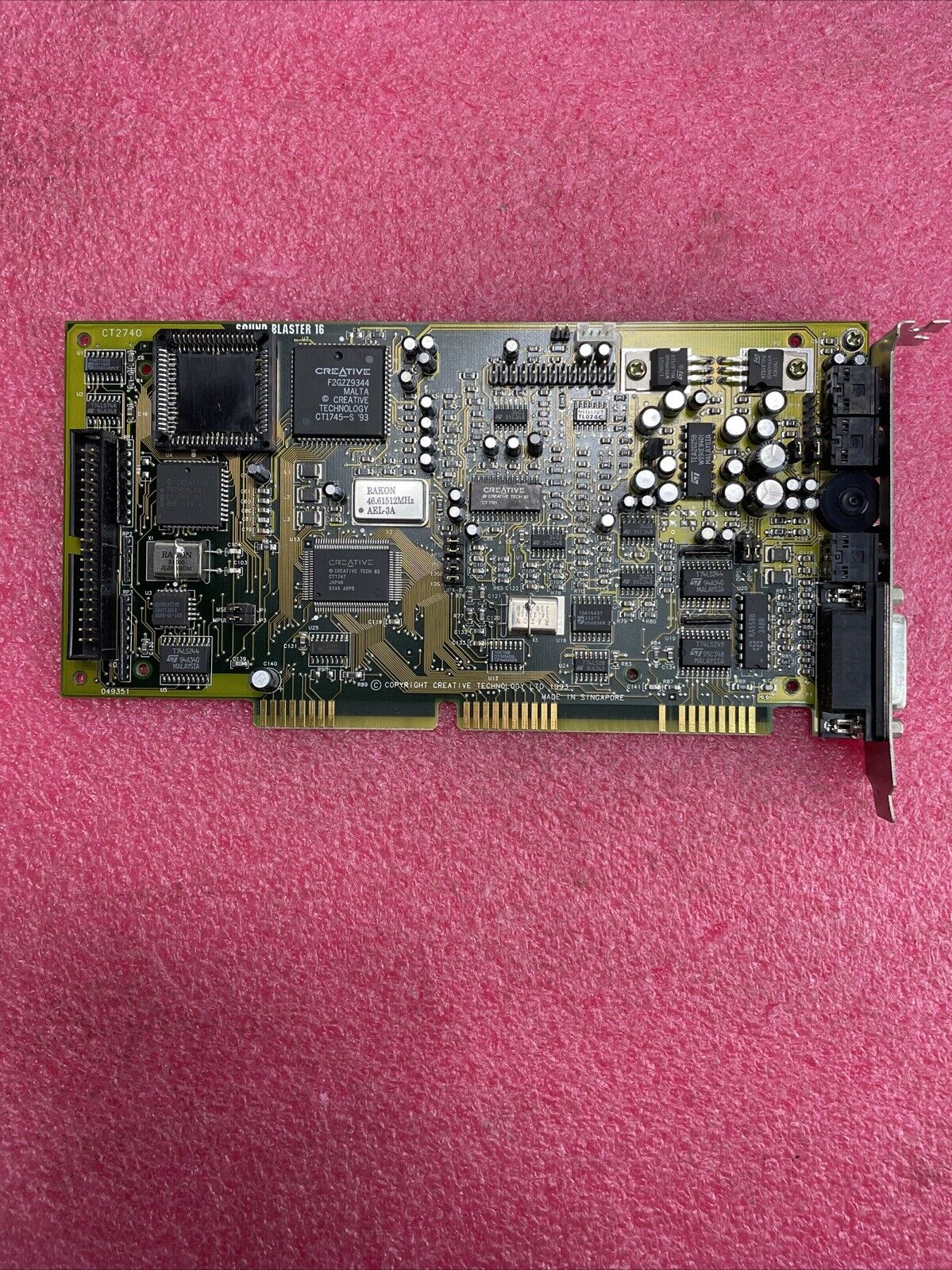 Creative Labs CT2740 Sound Blaster 16 ISA Audio Card