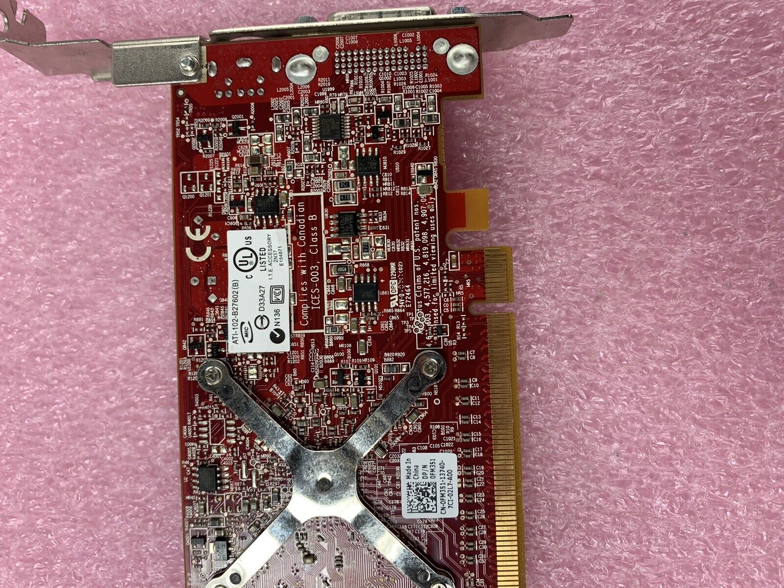 Mix of 4 Untested ATI Radeon 256MB DMS-59 S-Video PCIe16 GPUs