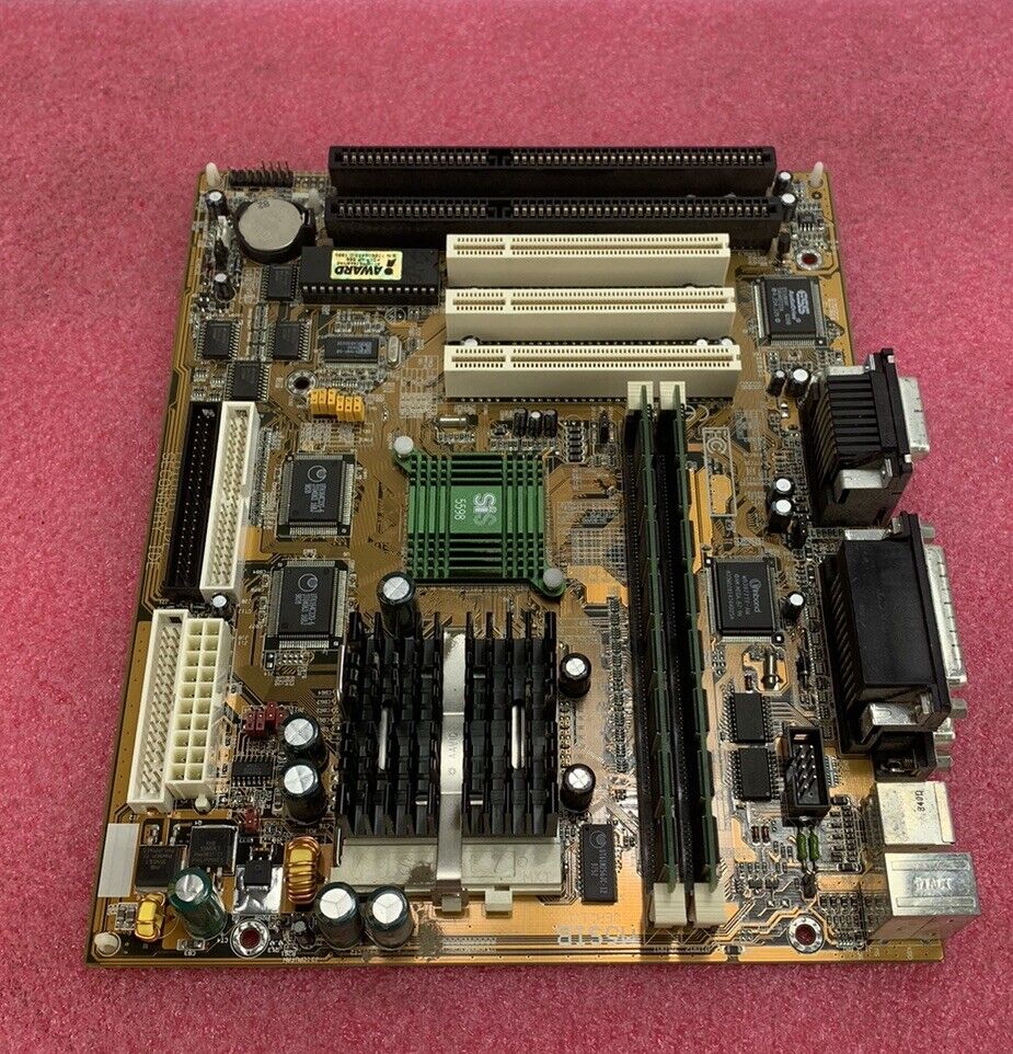 SIS M5SIB Motherboard AMD-K6 3D 300MHz 60MB RAM 2x ISA w/Shield