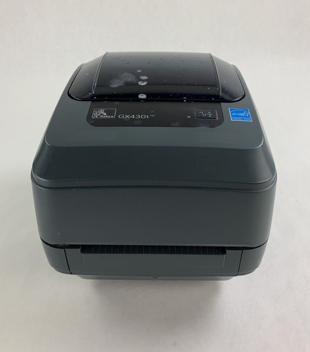 Zebra GX430t Thermal Label Printer Needs Roller Aging Print Head Tested No PS