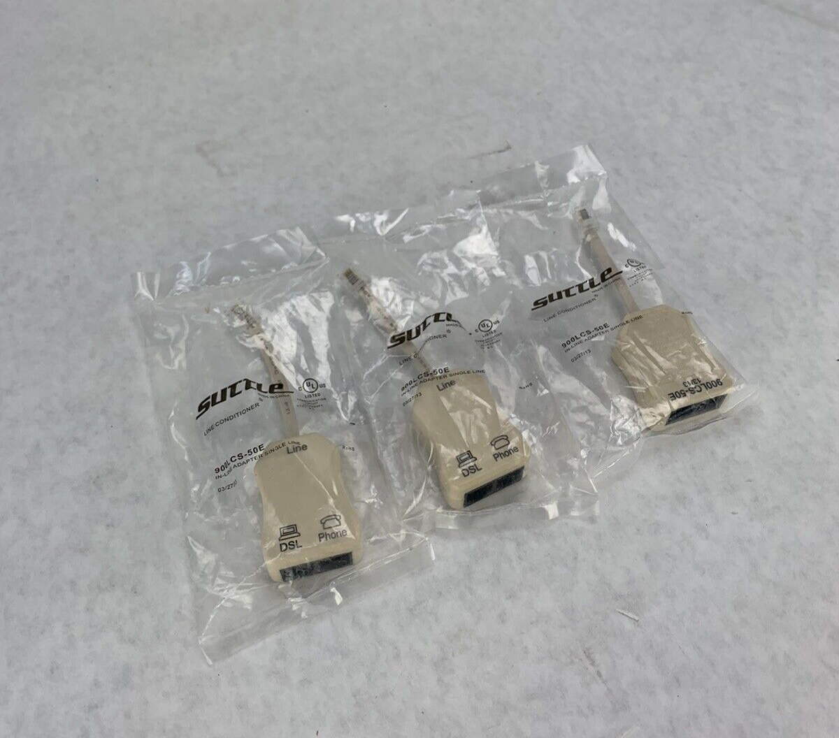 Lot of 3 Suttle 900LCS-50E In-Line Adapter Single Line