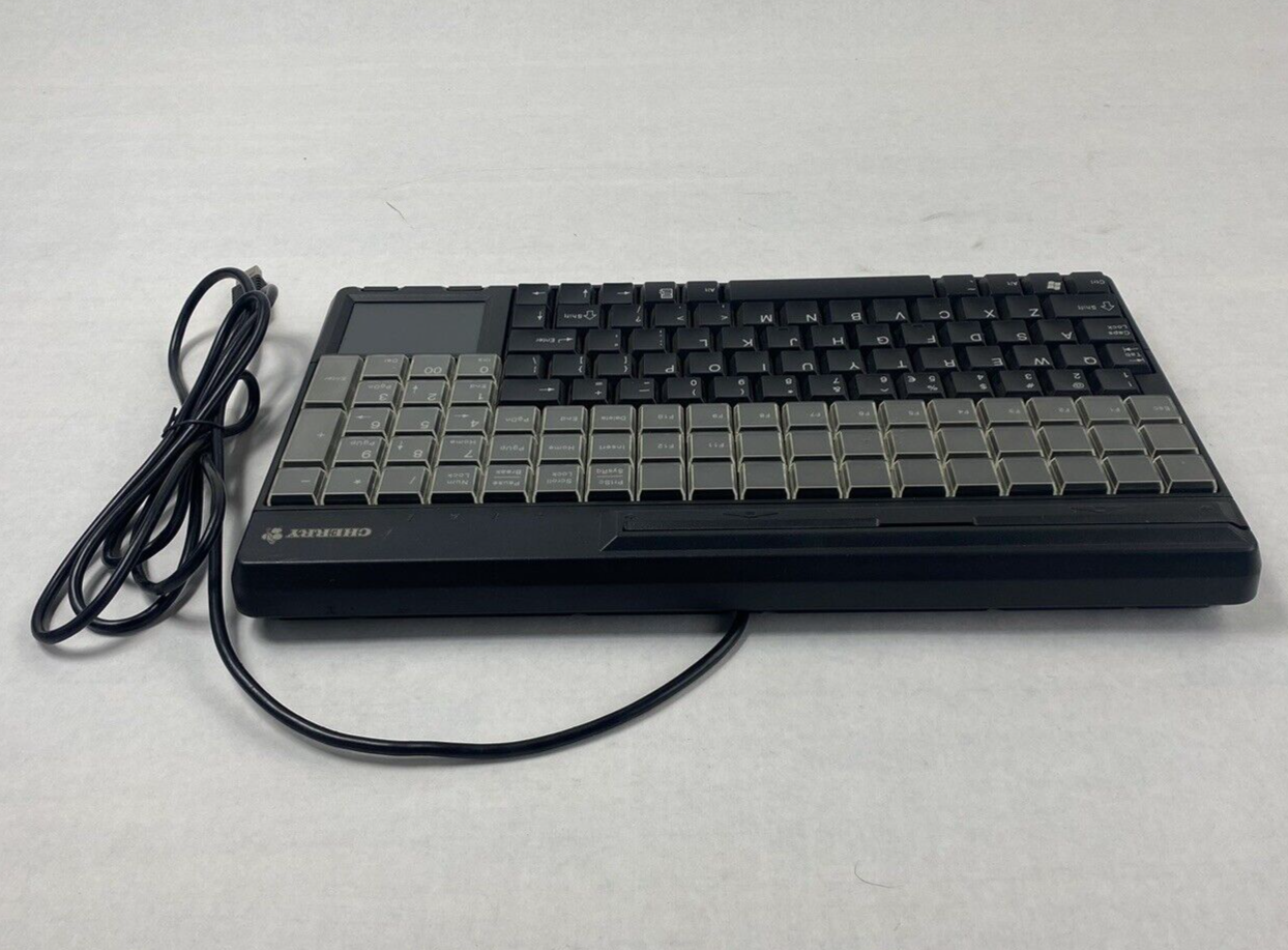 Cherry SPOS G86-62410EUAGSA Qwerty Keyboard Terminal Card Reader Tested