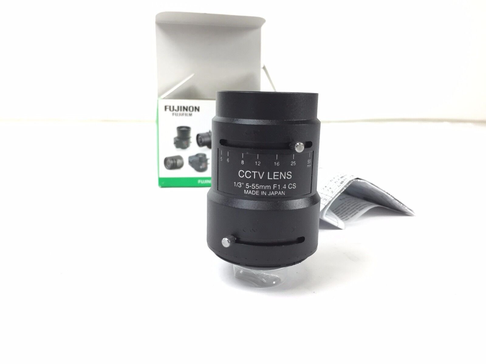 Fujinon Vari-Focal CCTV Lens, 5-55mm, 1/3",  F1.4 CS Manual Focus Iris