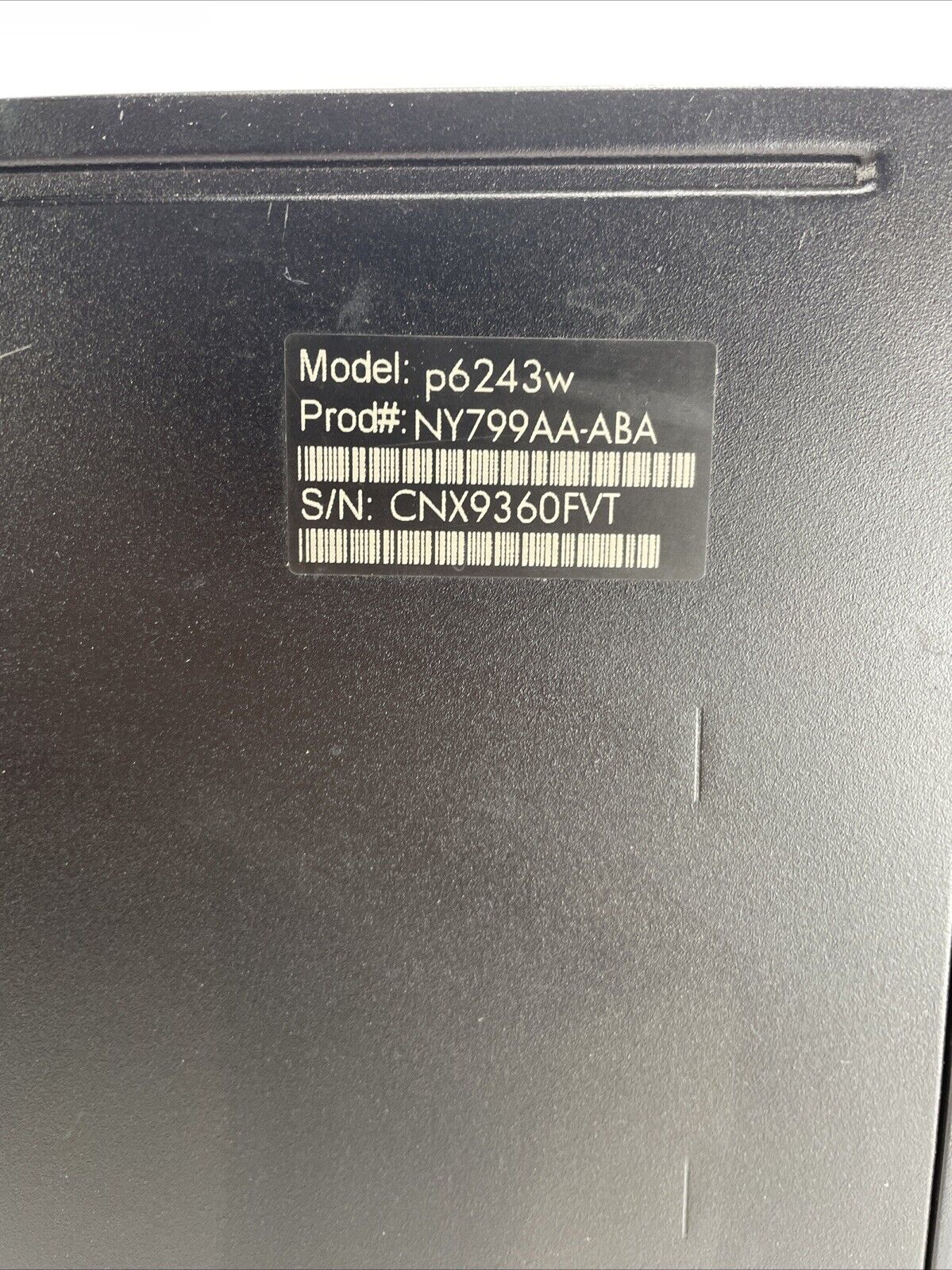 HP P6000 MT AMD Sempron LE-1200 2.1GHz 3GB RAM No HDD No OS