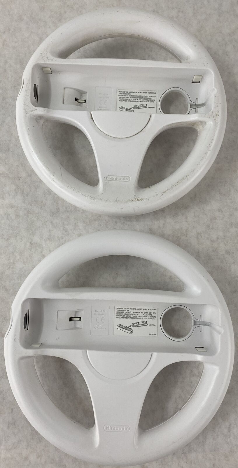 Lot( 2 ) Nintendo Wii RVL-024 Genuine Racing Driving Steering Wheel Mario Kart