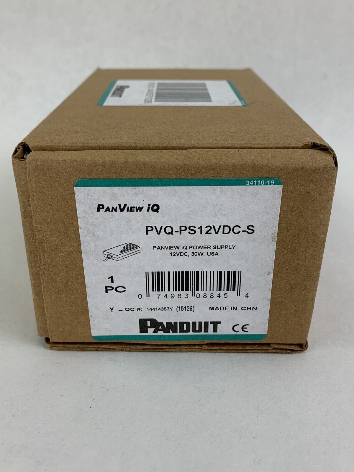 Panduit  PVQ-PS12VDC-S PanView iQ Power Supply 12V DC 2.5A Open Box