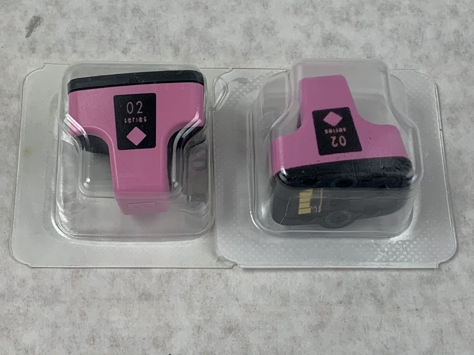 Lot(2) HP PhotoSmart Light Magenta Pink 02 Ink Cartridge NIB Genuine CB284W