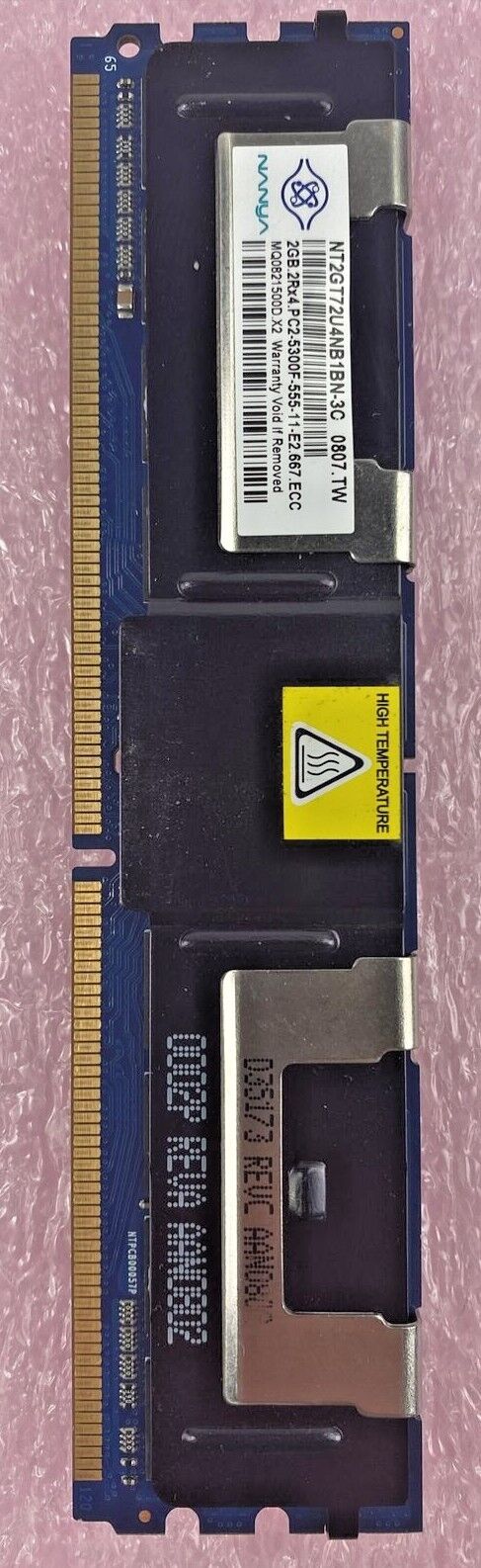 2GB Nanya NT2GT72U4NB1BN-3C 2Rx4 PC2-5300F DDR2 ECC Server Memory RAM