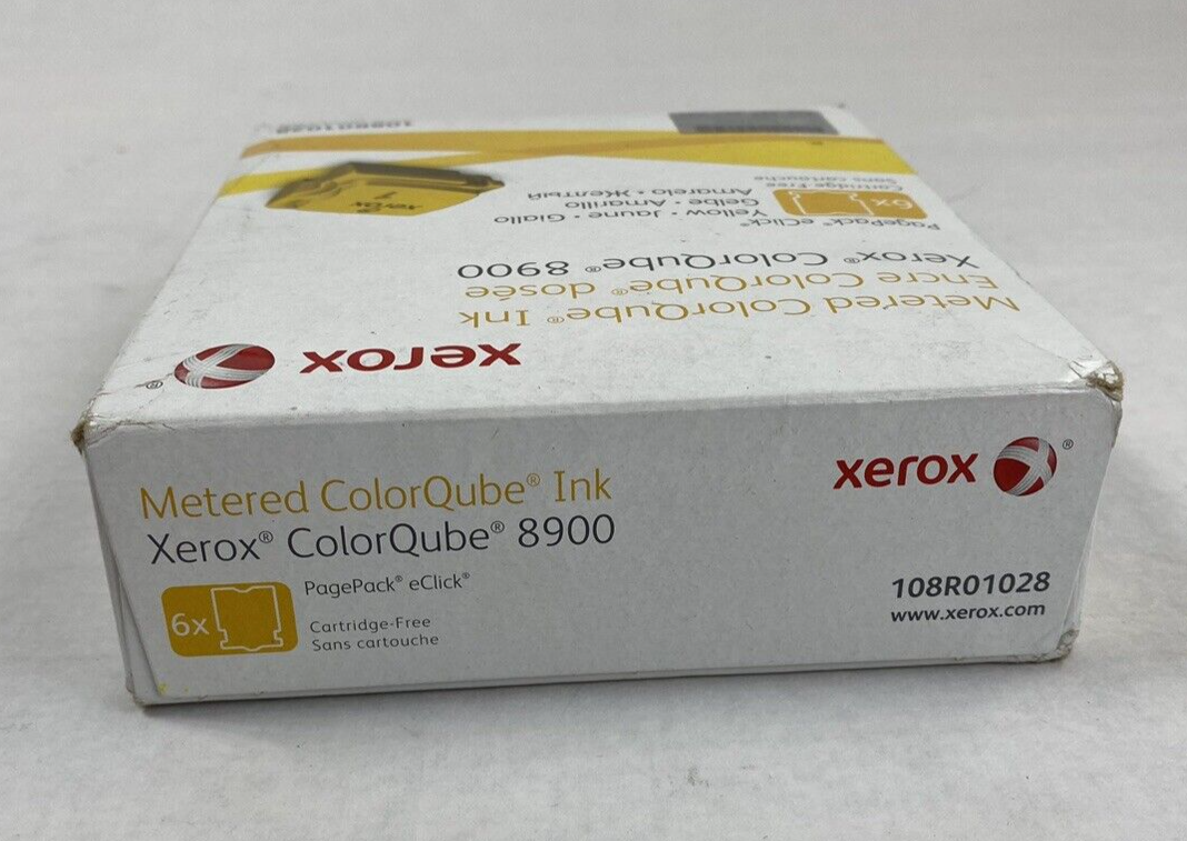 Xerox ColorQube 8900 108R01028 Yellow Metered ColorQube Ink 6 Cartridges New