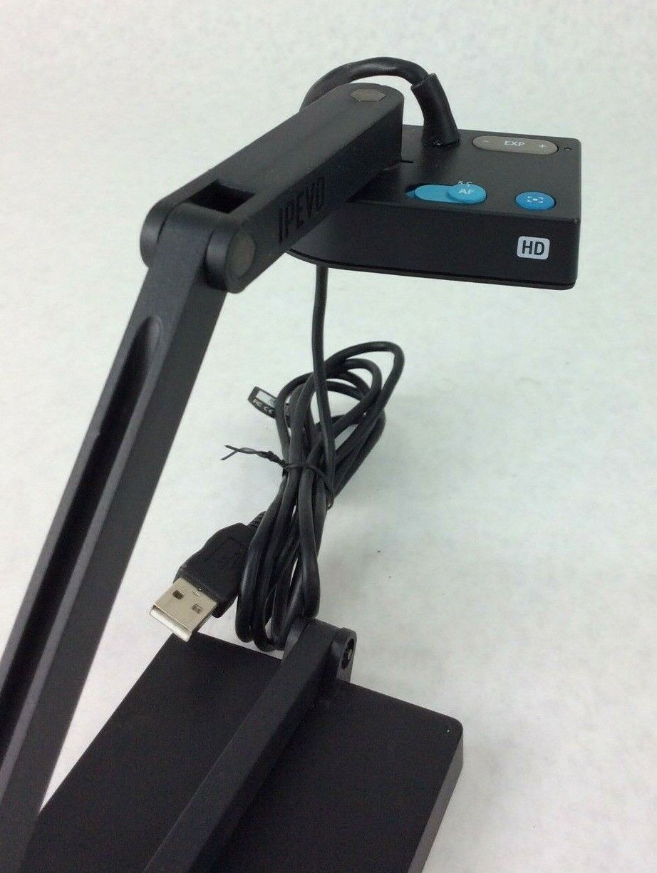 IPEVO Ziggi HD Plus High Definition USB Black Document Camera COVU-04IP