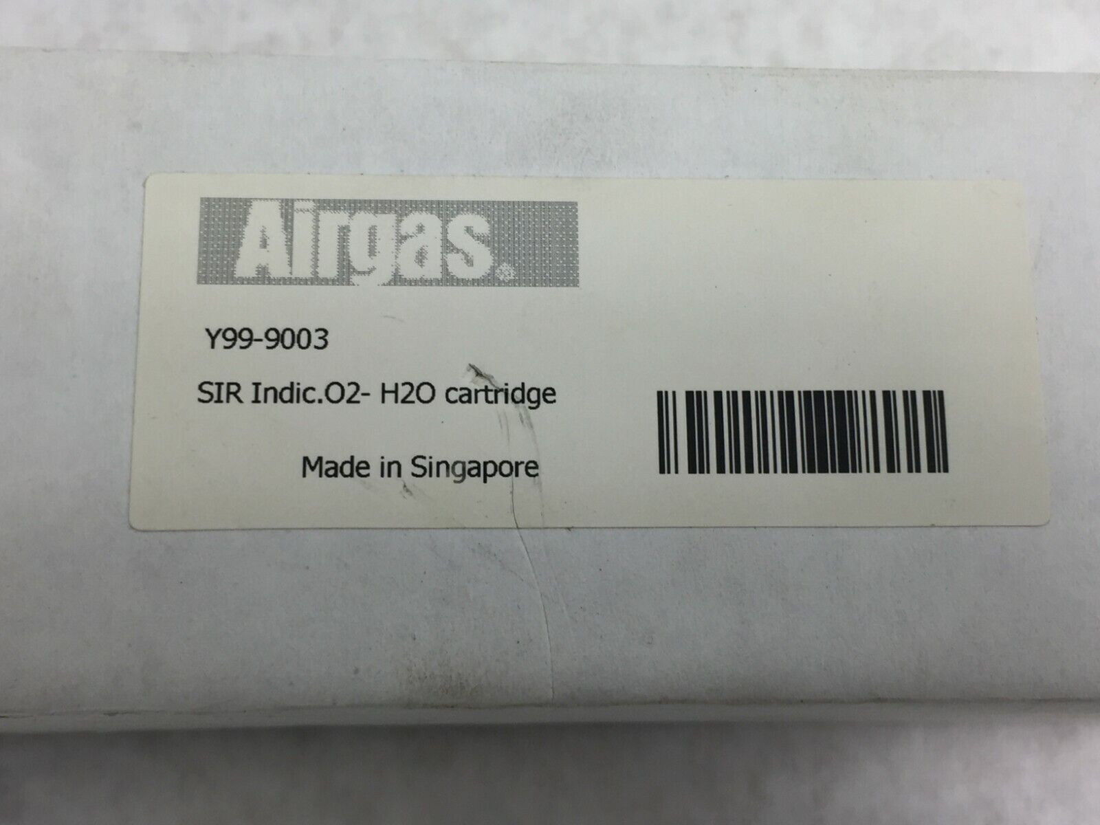 Airgas Y99-9003 SIR Indicator 02-H20 Cartridge