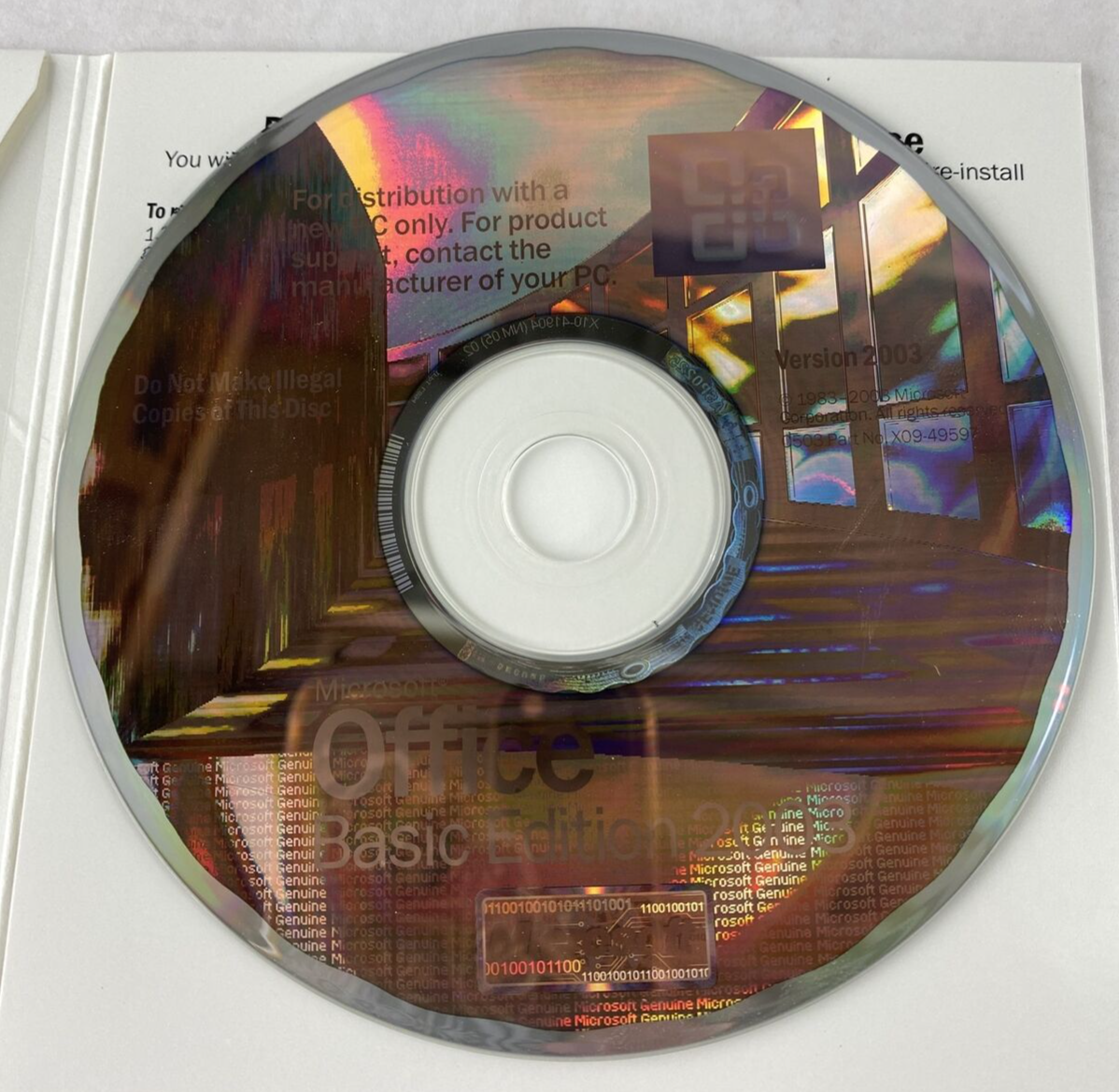 Microsoft Office 2003 MS Basic Edition Full English for Dell 0T1613 (Lot of 5)