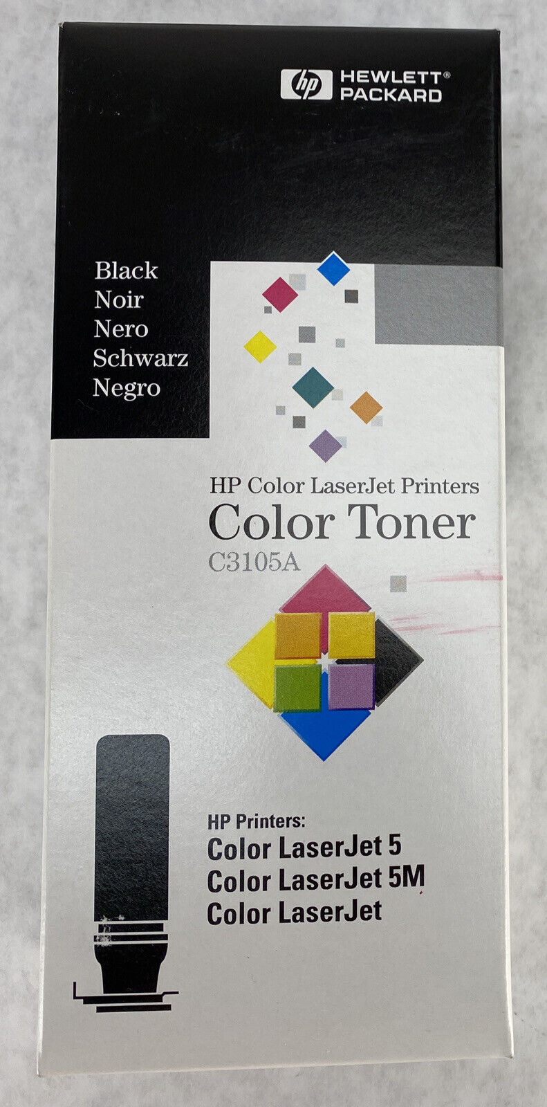 HP C3105A Black Toner Cartridge Color LaserJet 5 Sealed (Lot of 2)