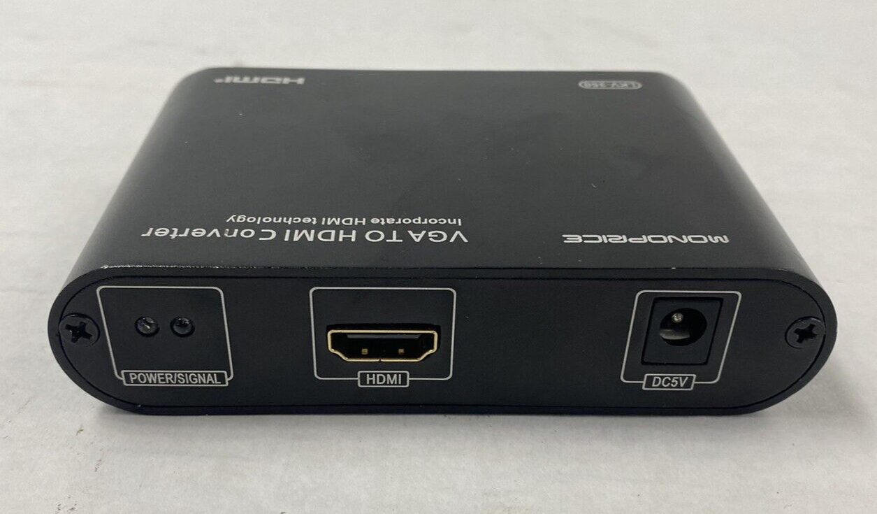 Lot of 2 Monoprice LKV-350 VGA To HDMI Converter with Power Supply Untested