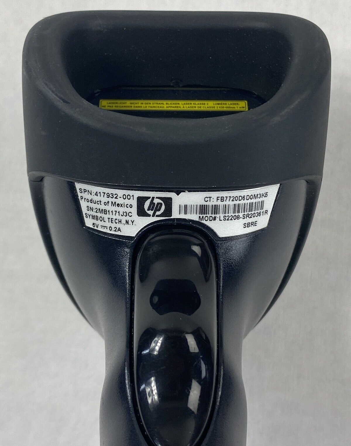 HP Imaging LS2208-SR20361R USB Barcode Scanner with Stand Tested