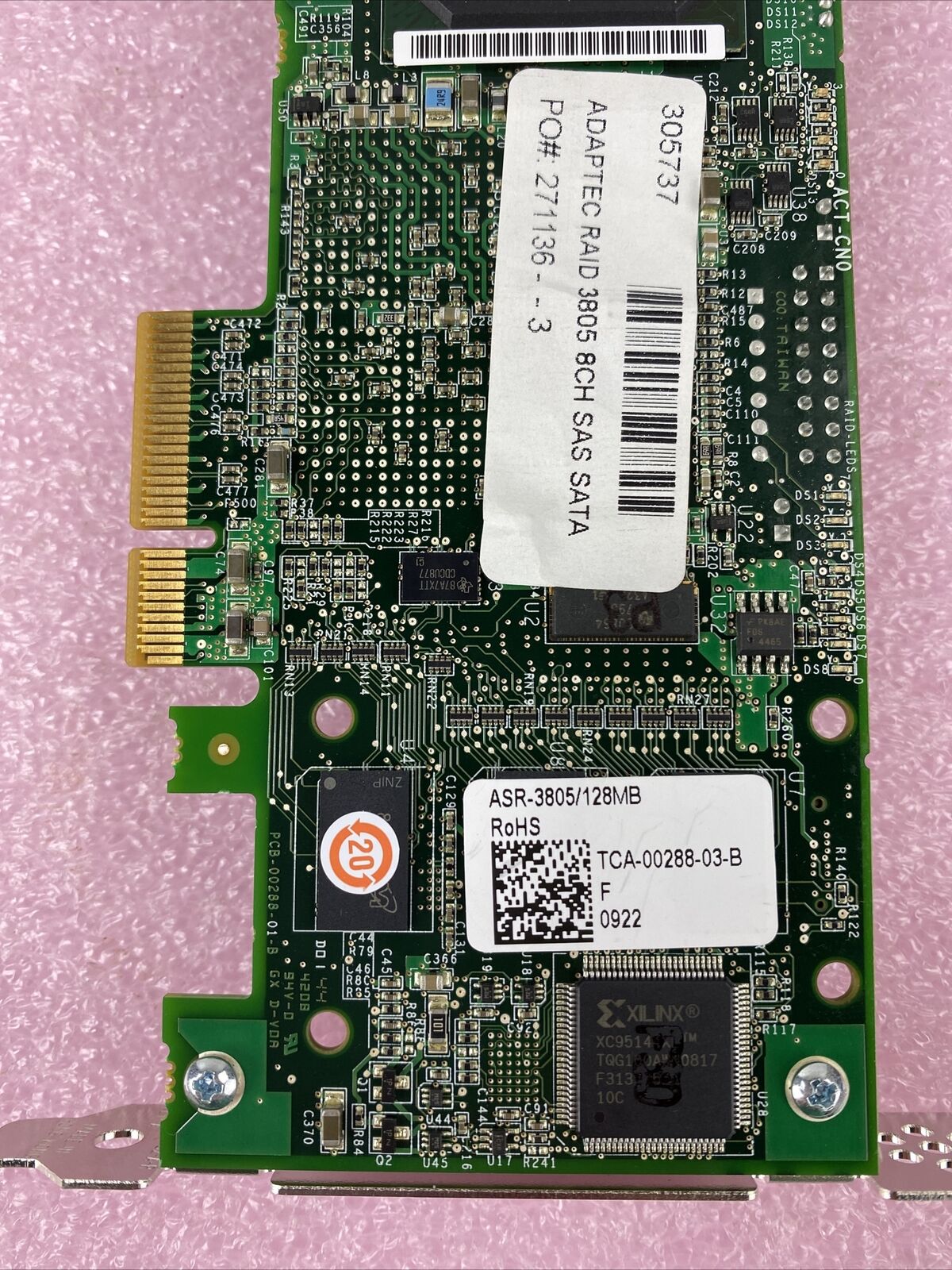 Adaptec Raid Controller Card ASR-3805 128MB