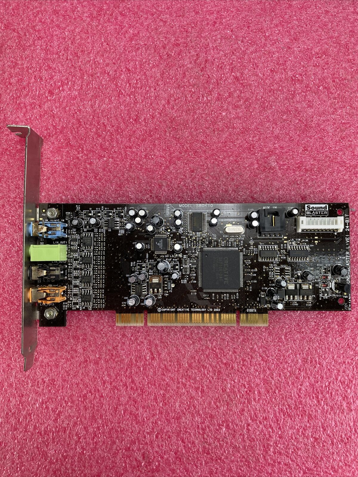 Creative Labs Sound Blaster SB0410 PCI Audio Card