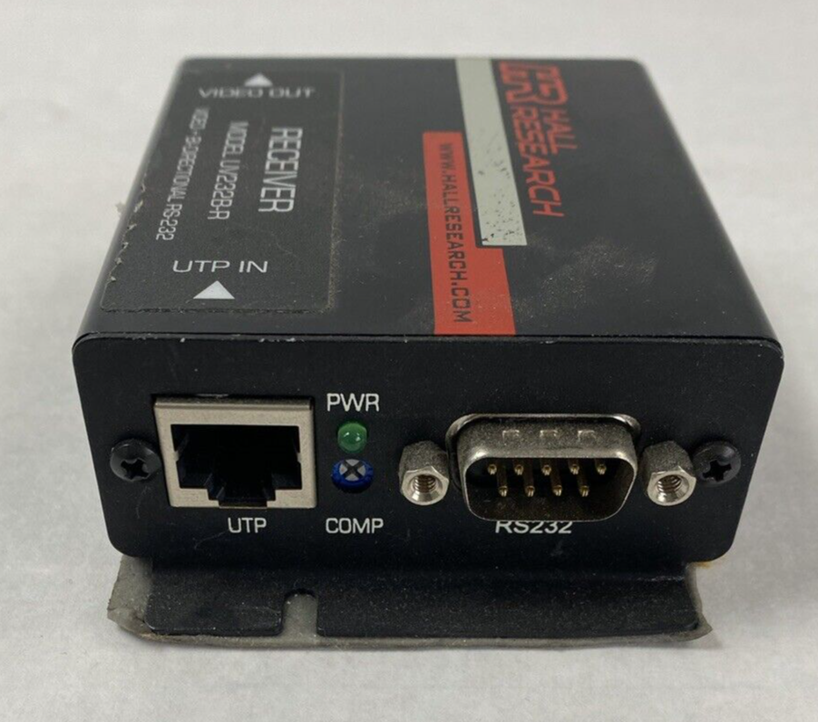 Hall Research Receiver UV232B-R Video + Bi-Directional RS-232 Untested