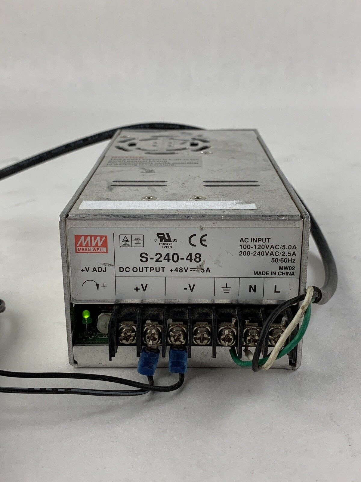 Meanwell Power Supply s-240-48 48V-5A Power Tested