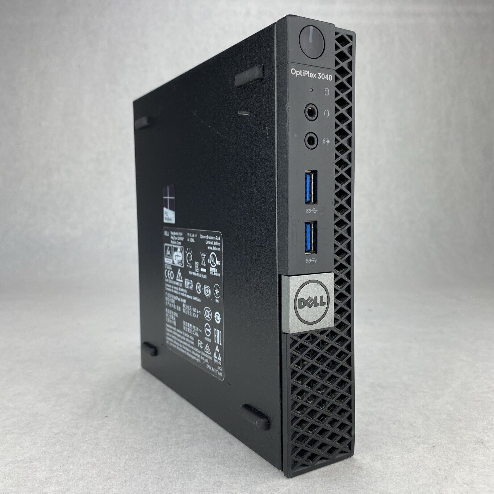 Dell Optiplex 3040M Intel Core i3-6100T 3.20GHz 8GB RAM No AC HDD No OS