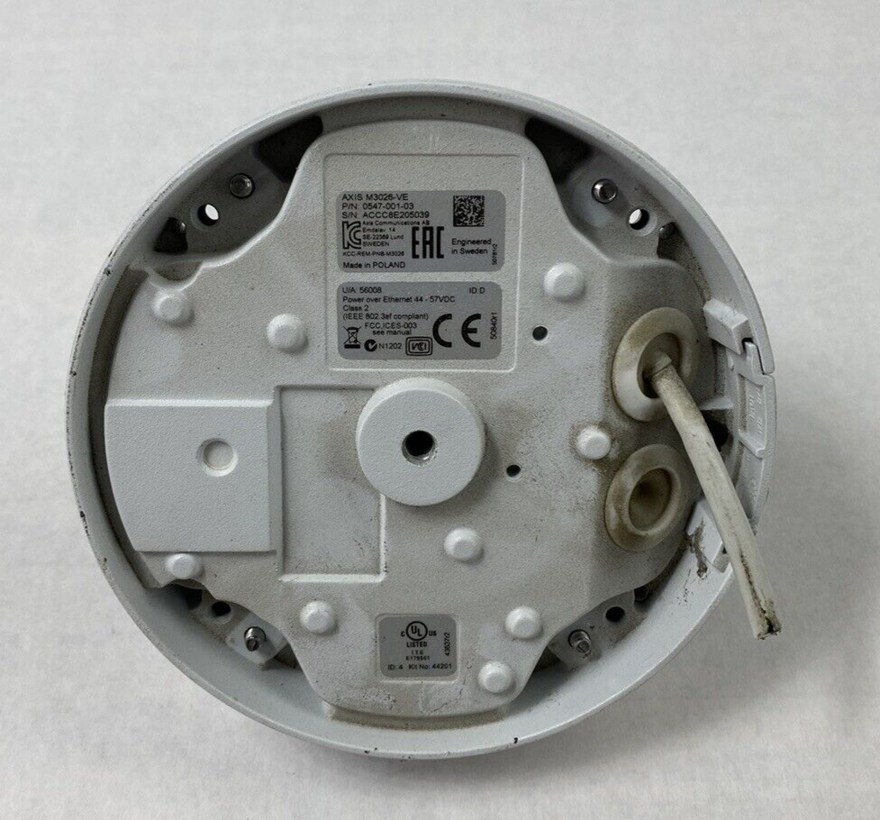 Axis M3026-VE Outdoor Fixed Dome Camera For Parts or Repair