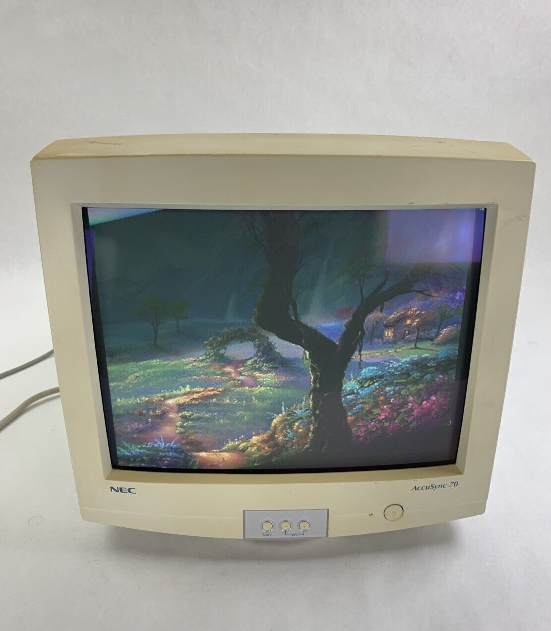 NEC AccuSync 70 N703  17" CRT VGA Color Monitor Retro Gaming Tan No Stand