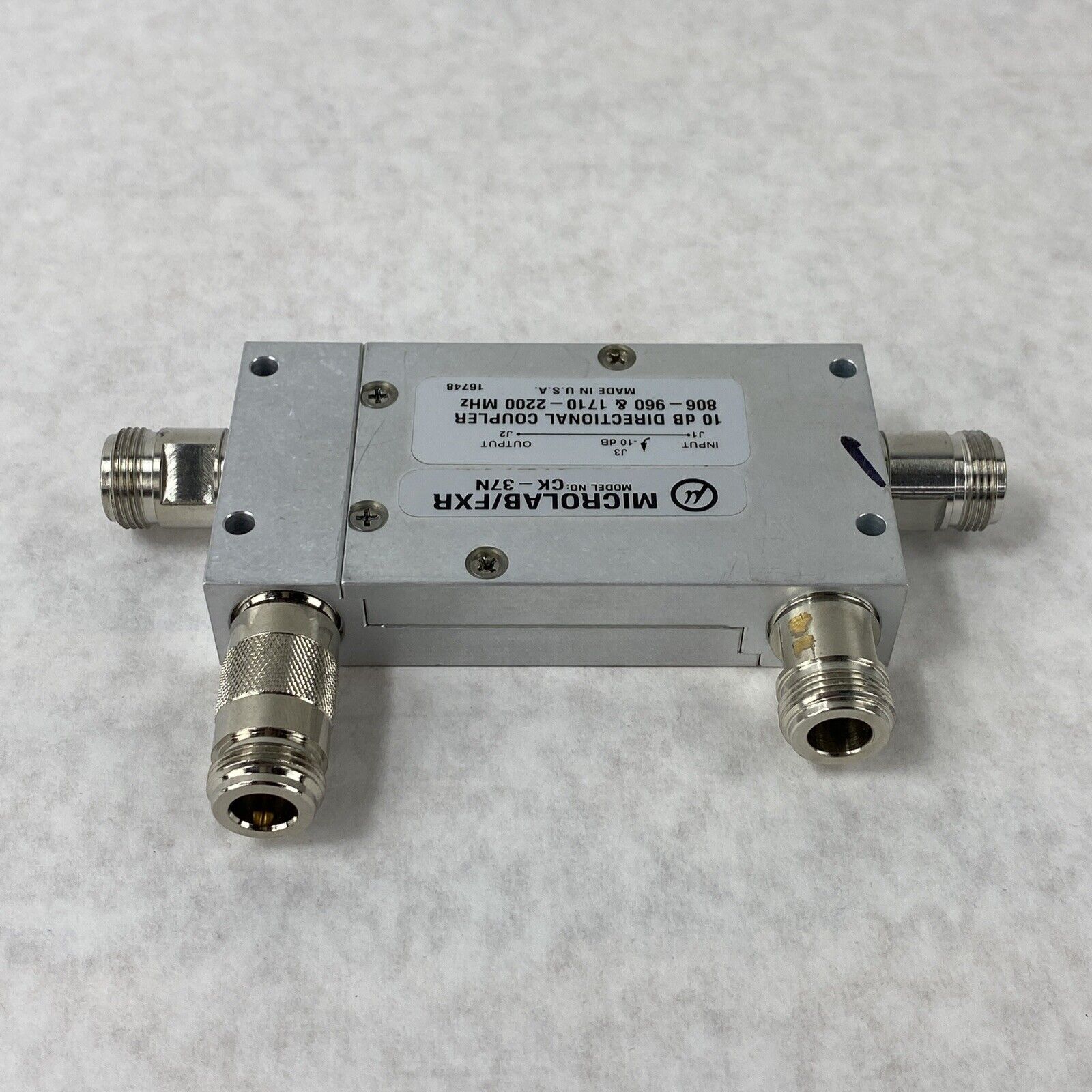 Microlab / FXR CK-37N 10 dB Directional Coupler 806-960 & 1710-2200 MHz