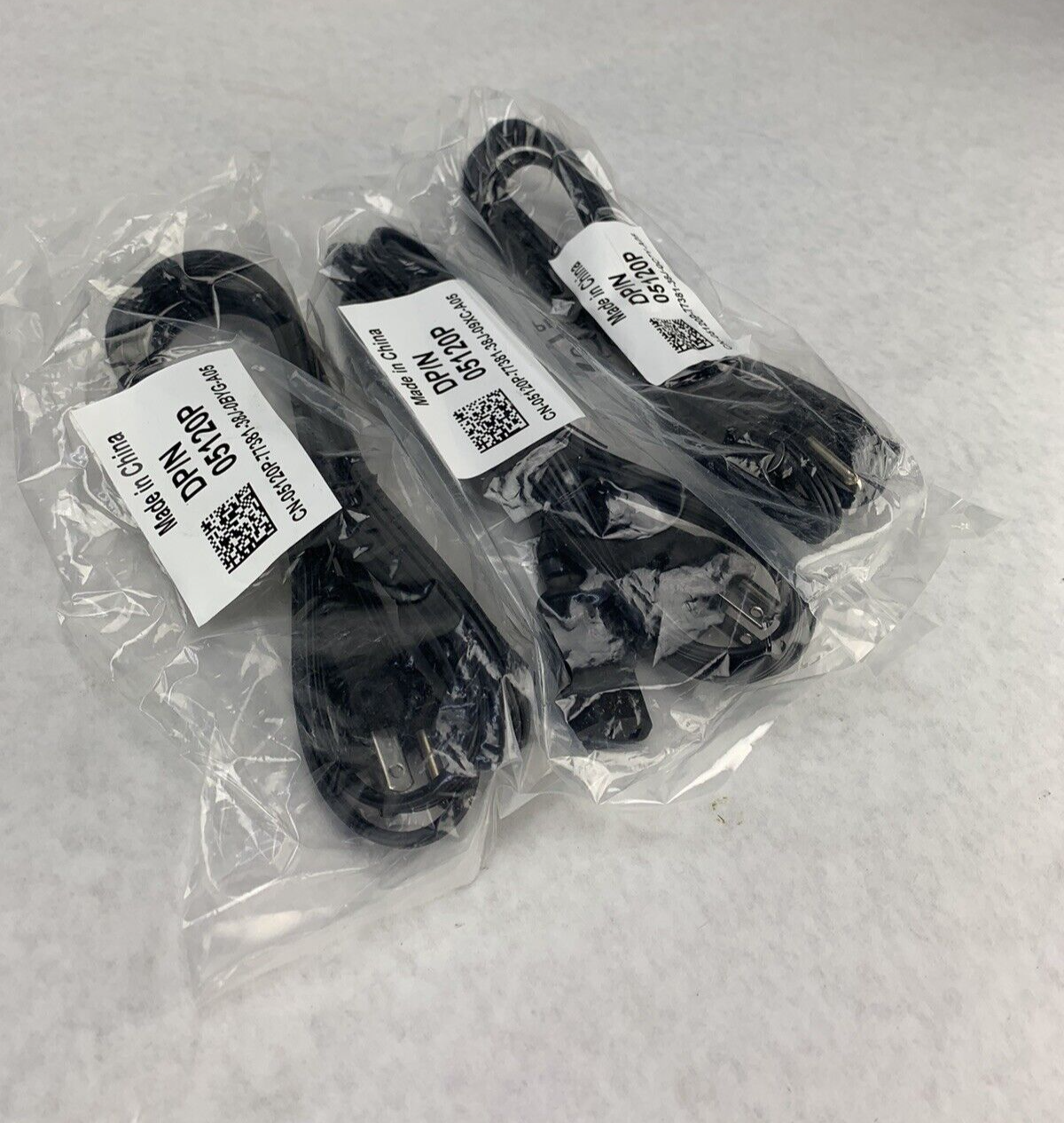 Lot of 3 Dell 05120P Power Cord Cable