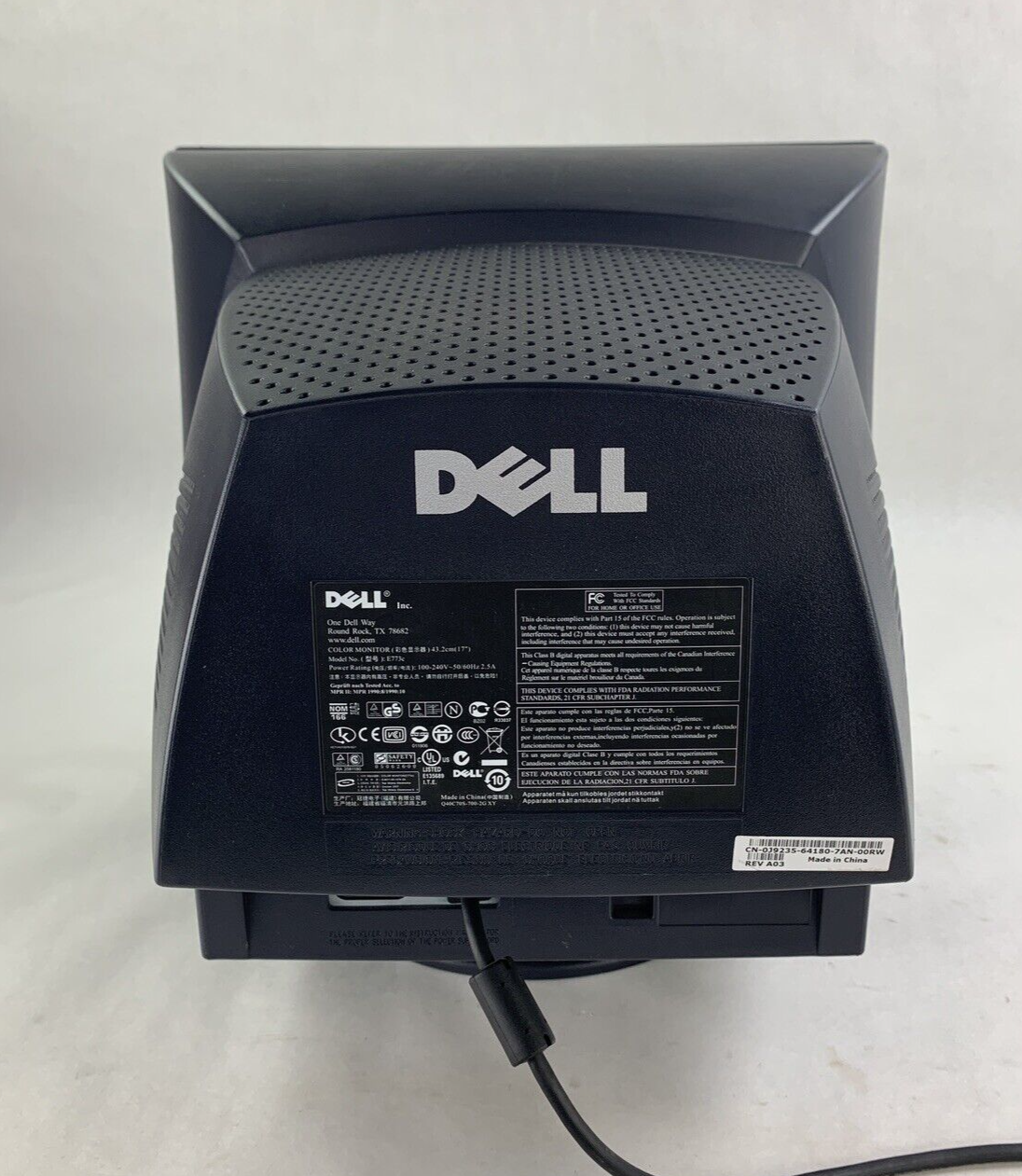 Dell E773c 17" VGA CRT Desktop Monitor 1280x1024 Retro Gaming Grade B