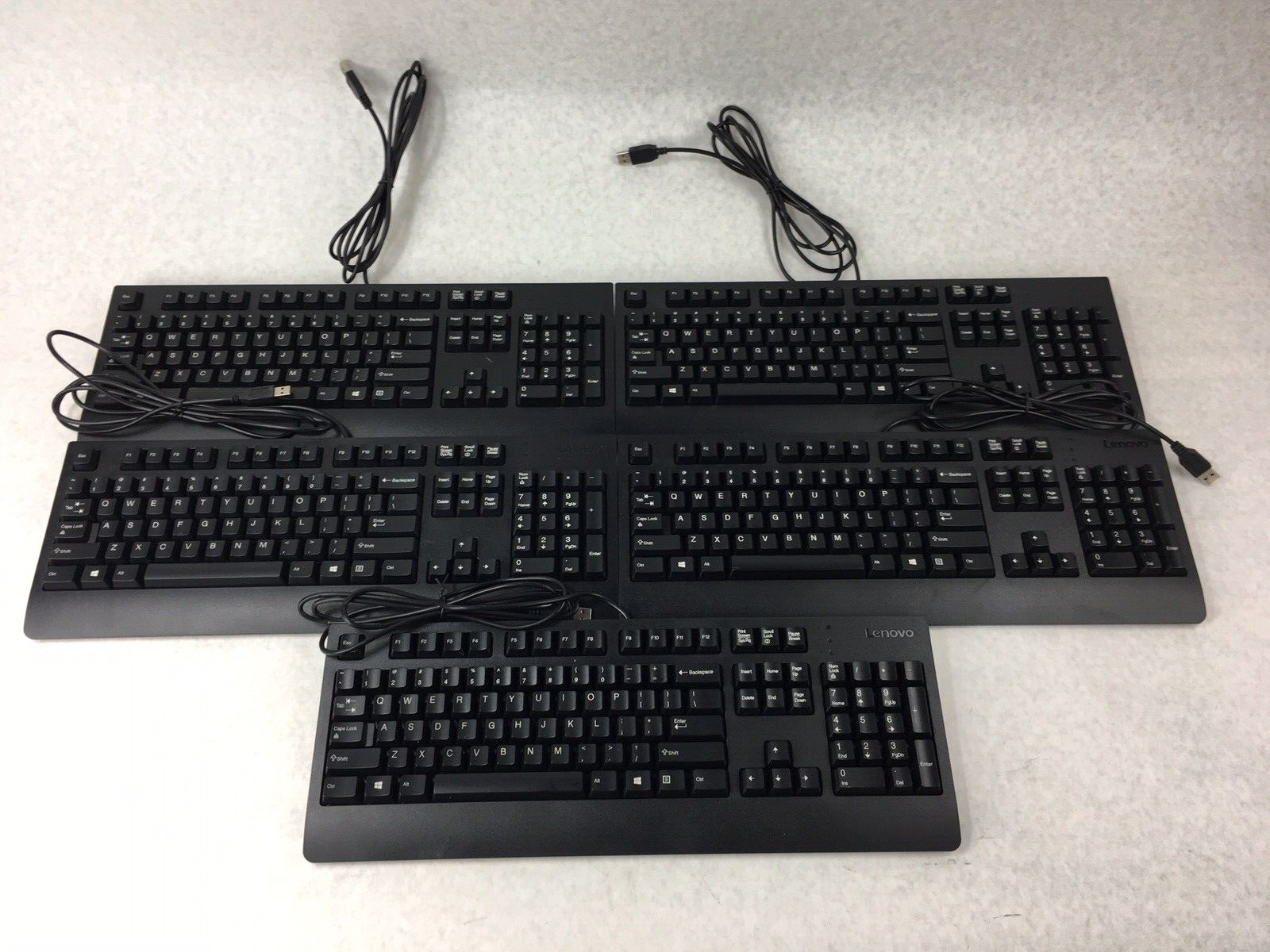 Lot of 5 Lenovo Preferred Pro II (00XH688, SK-8827) USB Keyboard