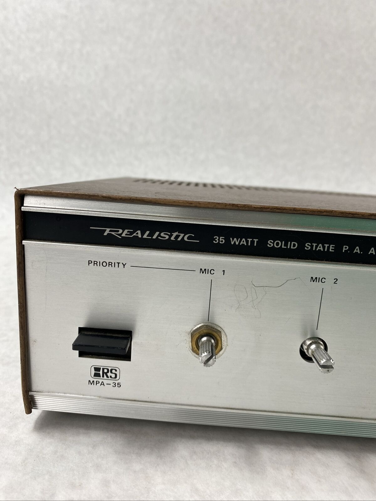 Realistic 32-2022 MPA-35 Public Address Amplifier MISSING KNOBS