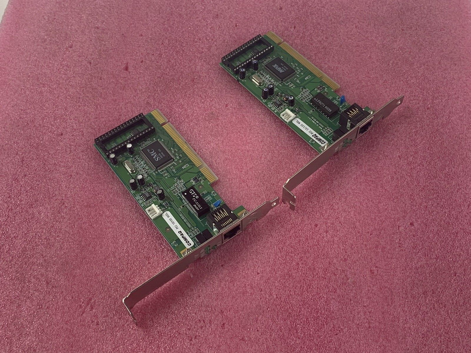 Lot of 2 Compaq 157045-001 10/100 WOL PCI NIC Ethernet Controller 153110-001