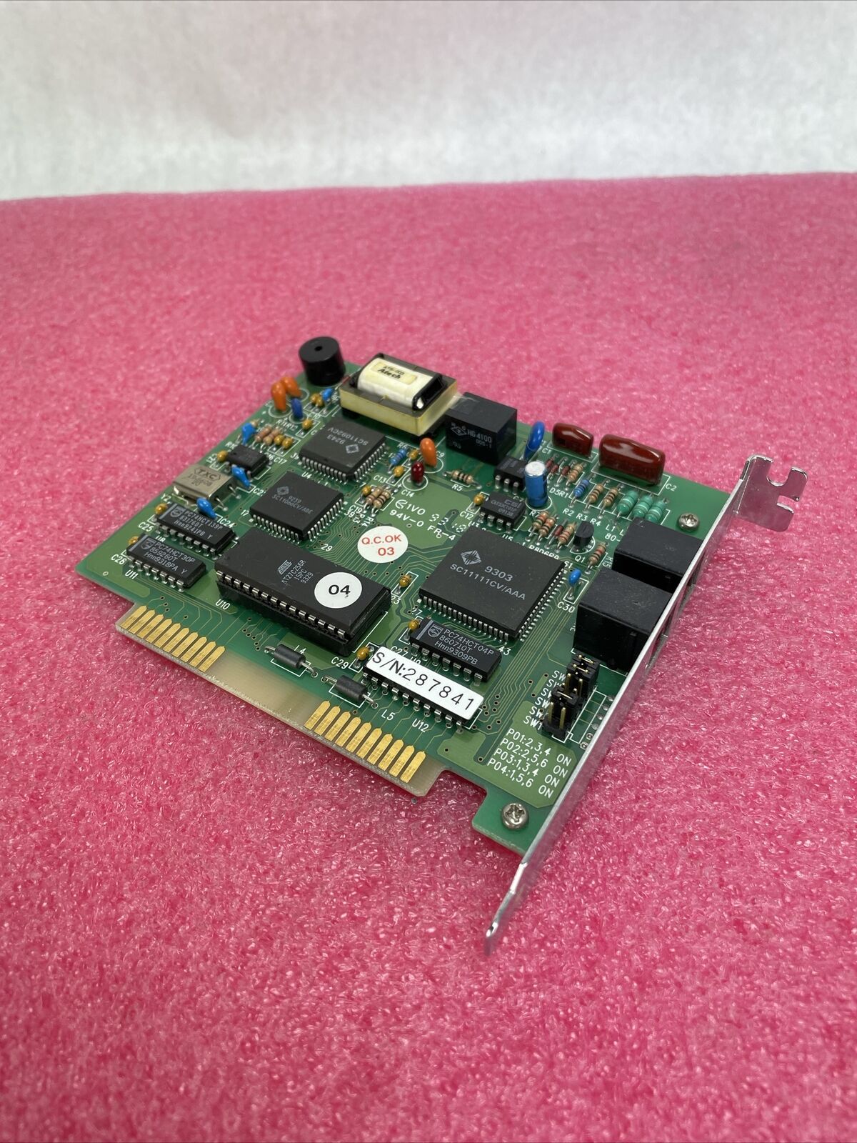 ASKEY INTERNAL 8-BIT ISA 2400bps V.22bis FAX MODEM 80-2003001 Rev 2